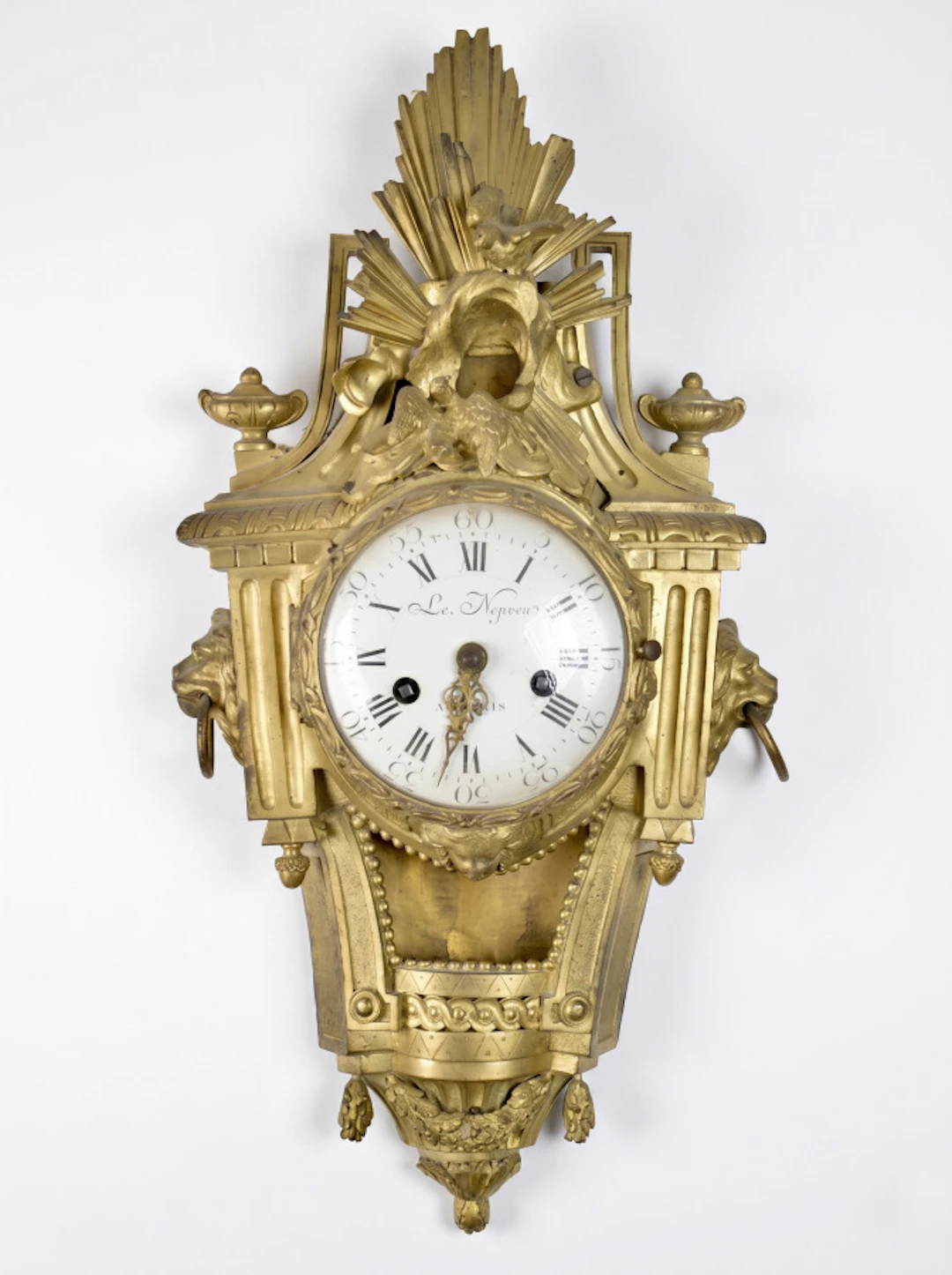 Cartel d'applique d'époque Louis XVI en bronze