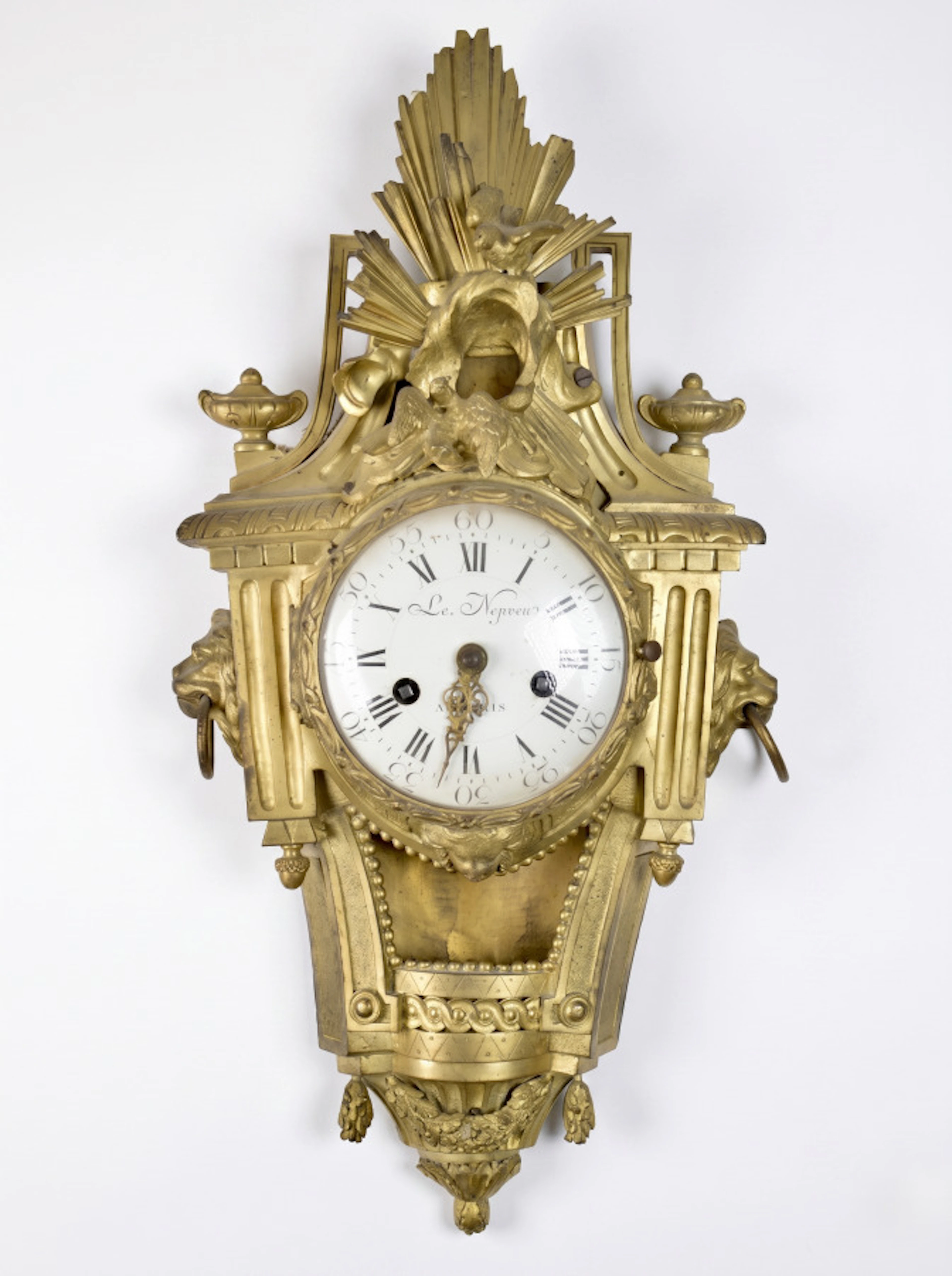 Cartel d'applique d'époque Louis XVI en bronze