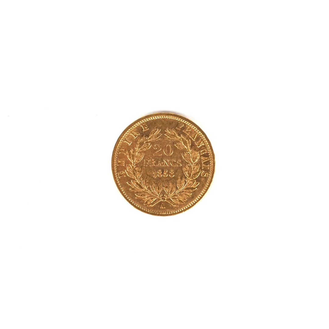 1 x 20 Francs Napoléon III "tête nue" 1858 A