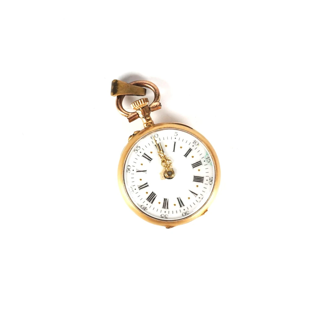 Petite montre à gousset en or jaune 18K (750/oo)