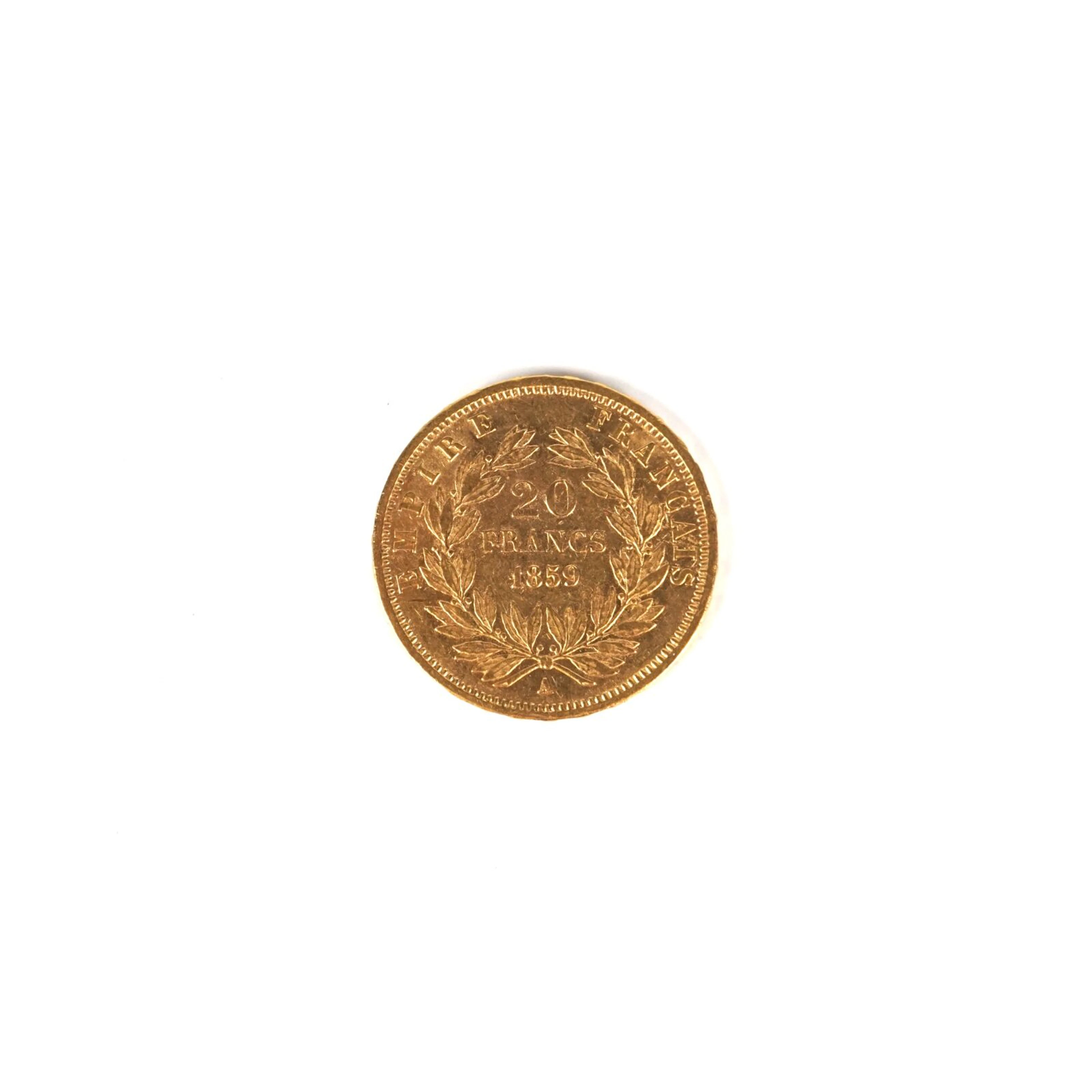 1 x 20 Francs Napoléon III "tête nue" 1859 A