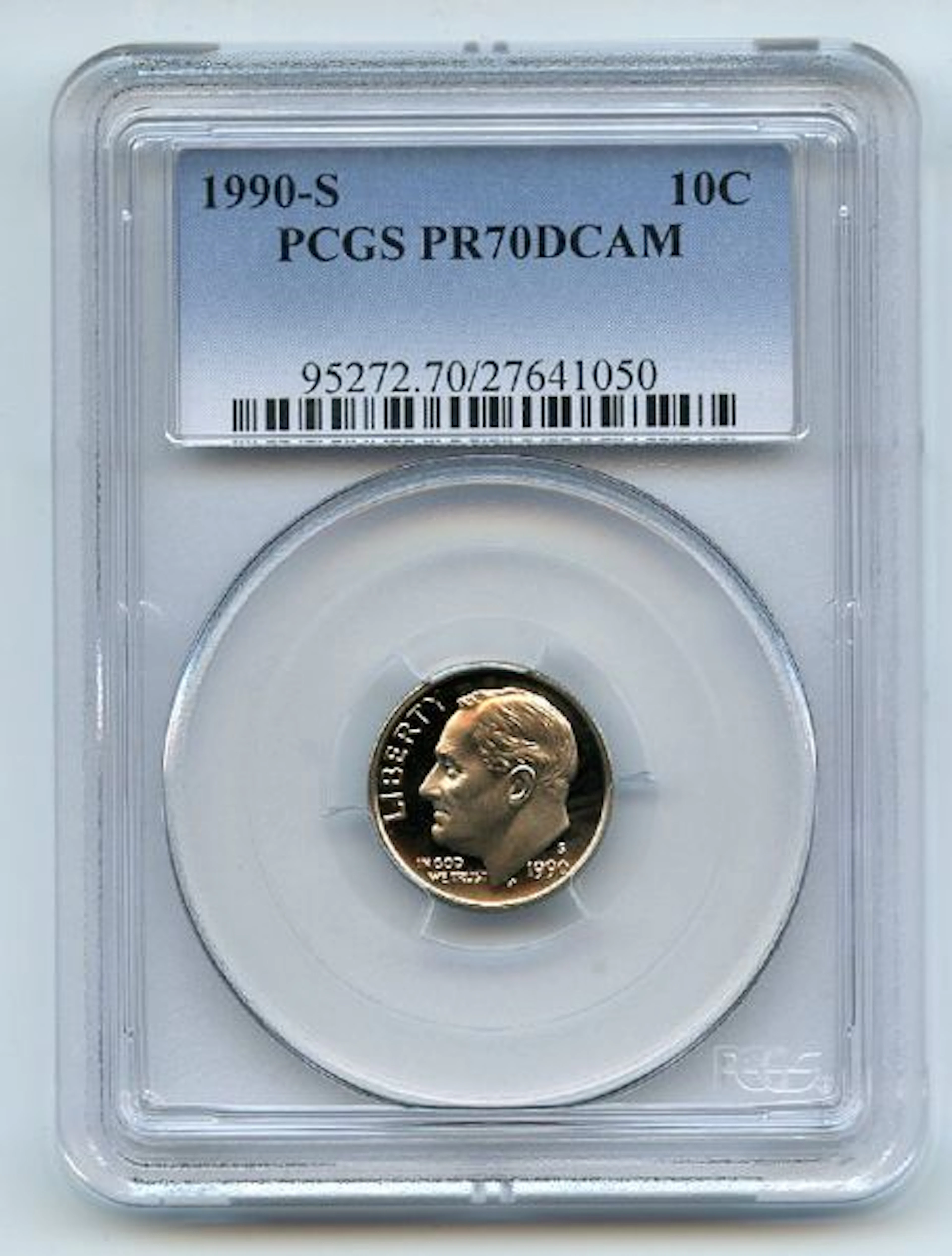 1990 S 10C Roosevelt Dime Proof PCGS PR70DCAM coin