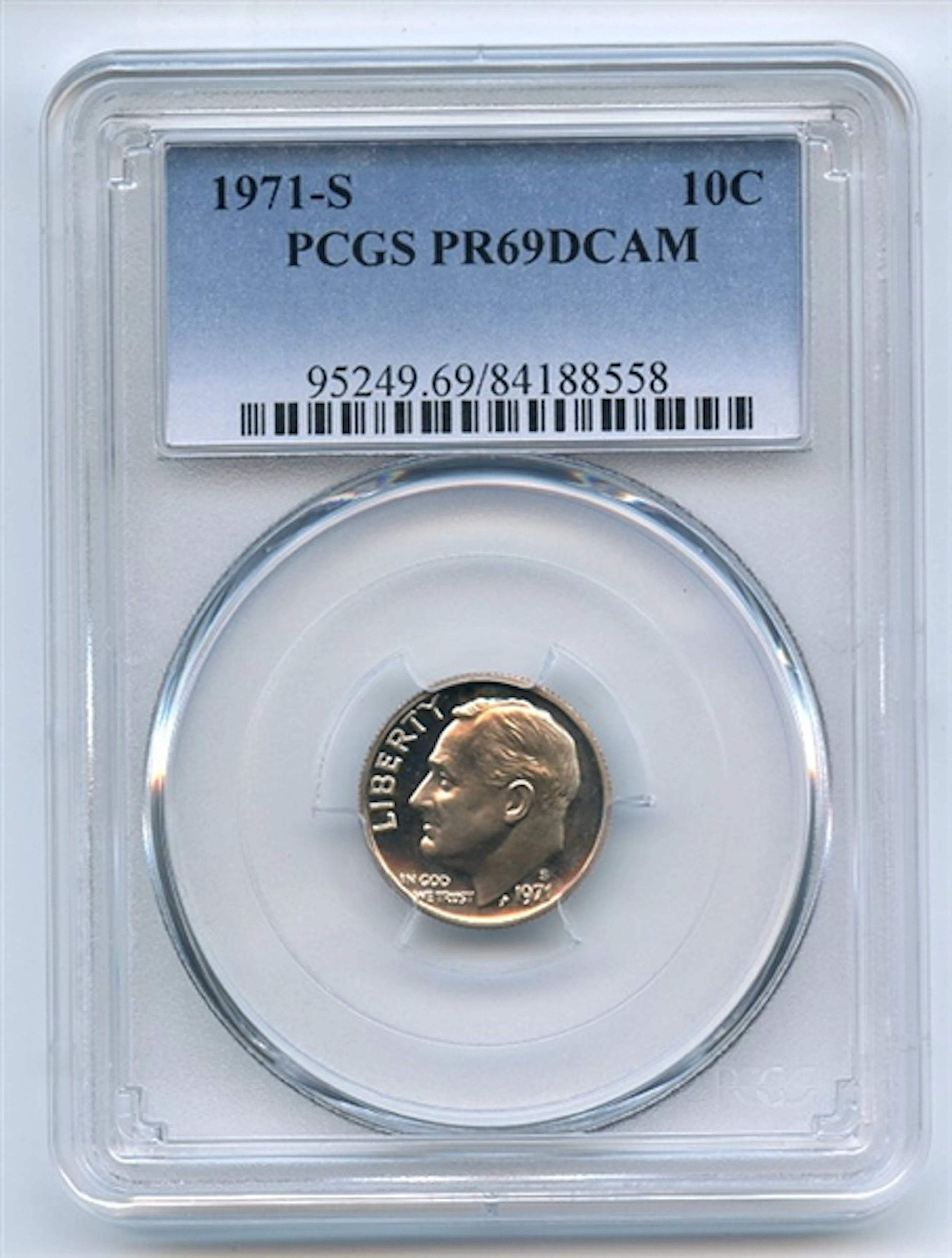 1971 S 10C Roosevelt Dime PCGS PR69DCAM coin