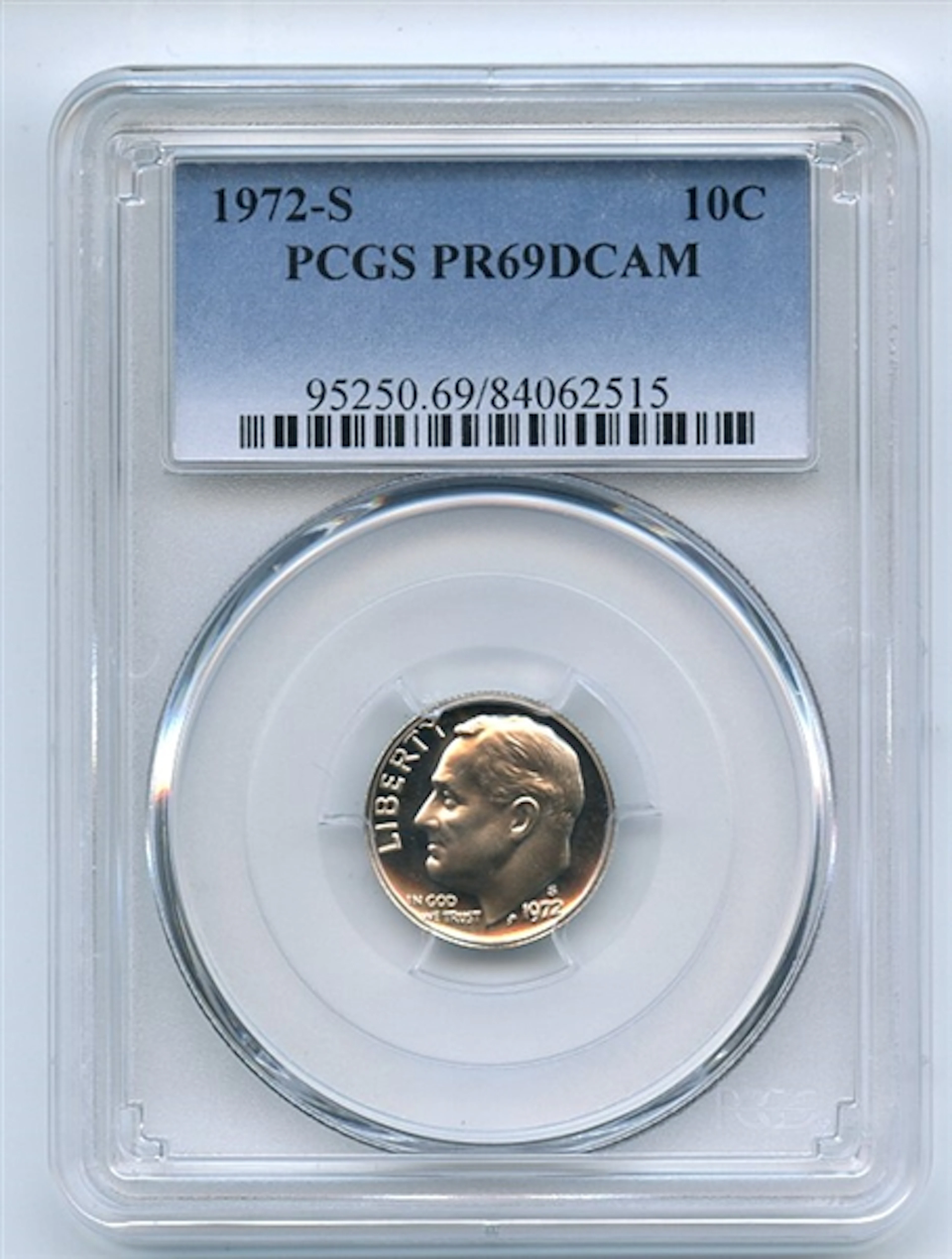 1972 S 10C Roosevelt Dime PCGS PR69DCAM coin