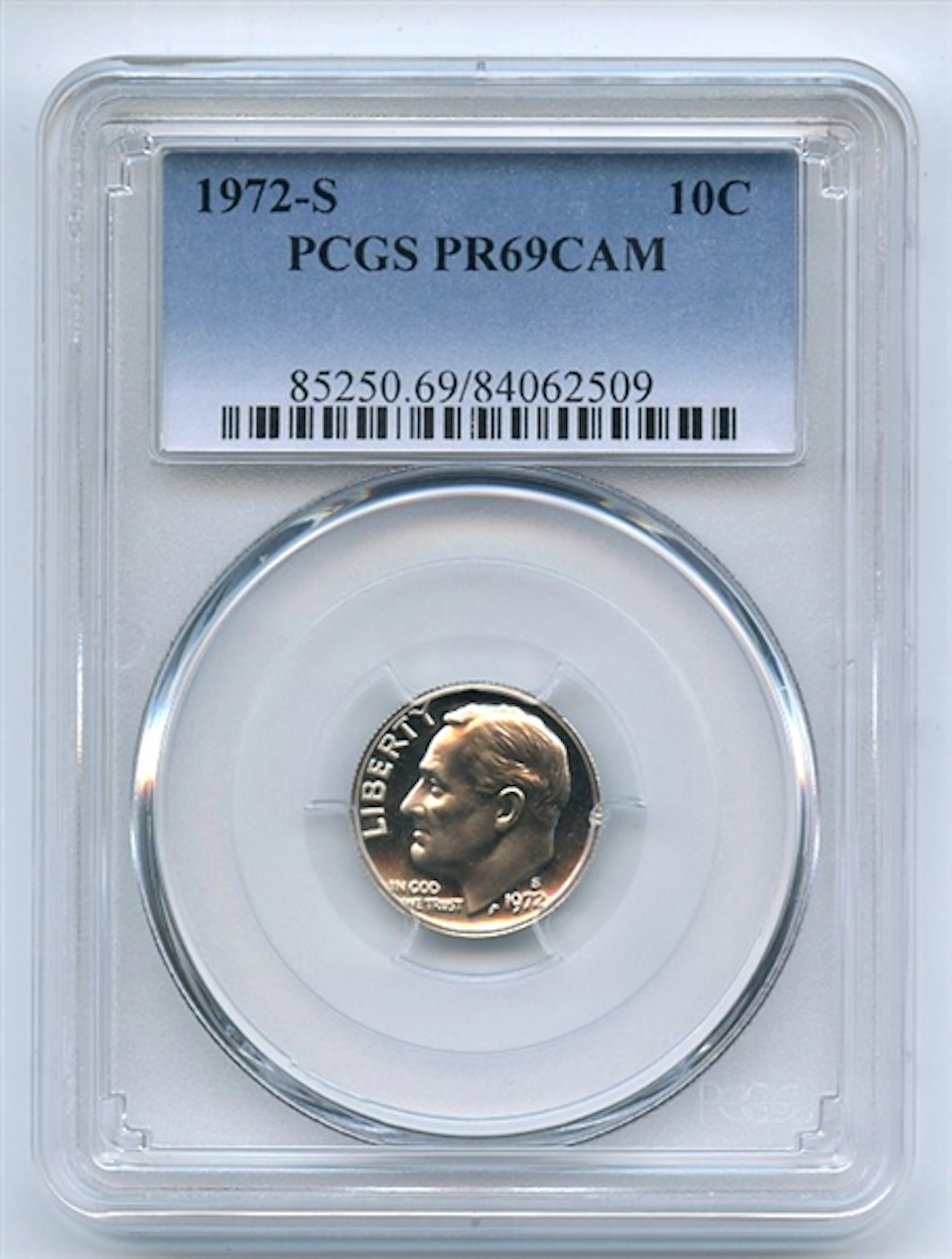 1972 S 10C Roosevelt Dime PCGS PR69CAM coin