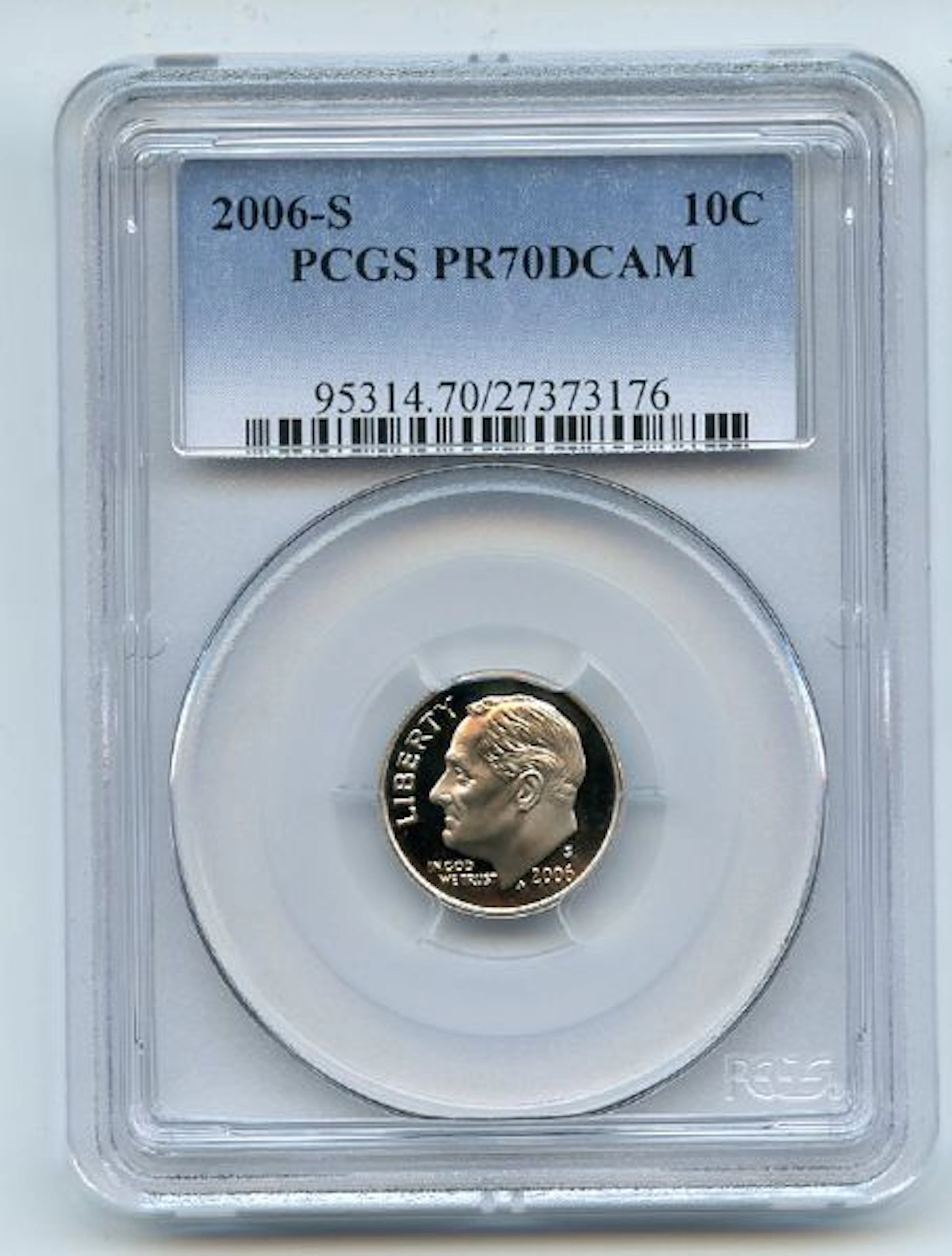 2006 S 10C Roosevelt Dime PCGS PR70DCAM coin