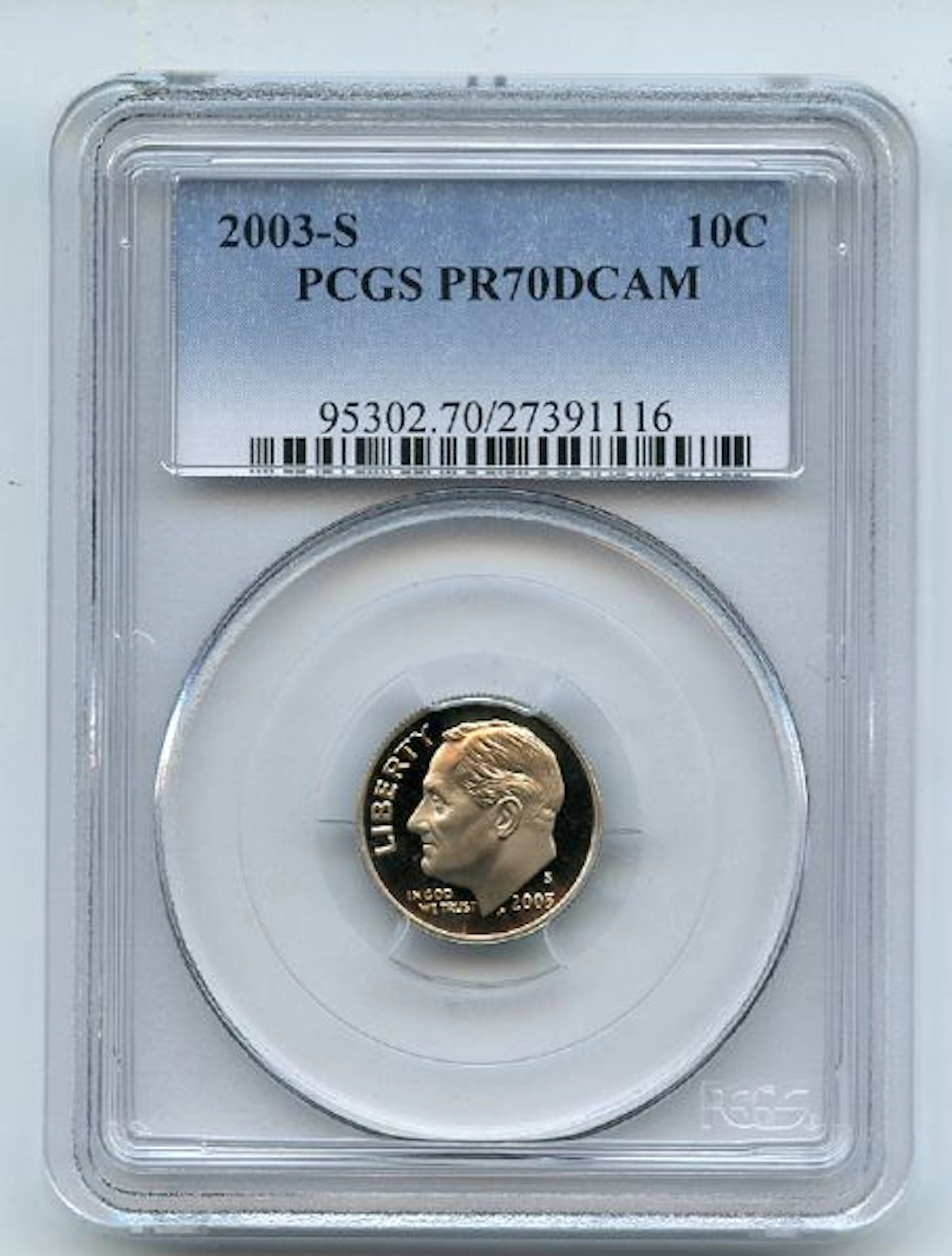2003 S 10C Roosevelt Dime PCGS PR70DCAM coin