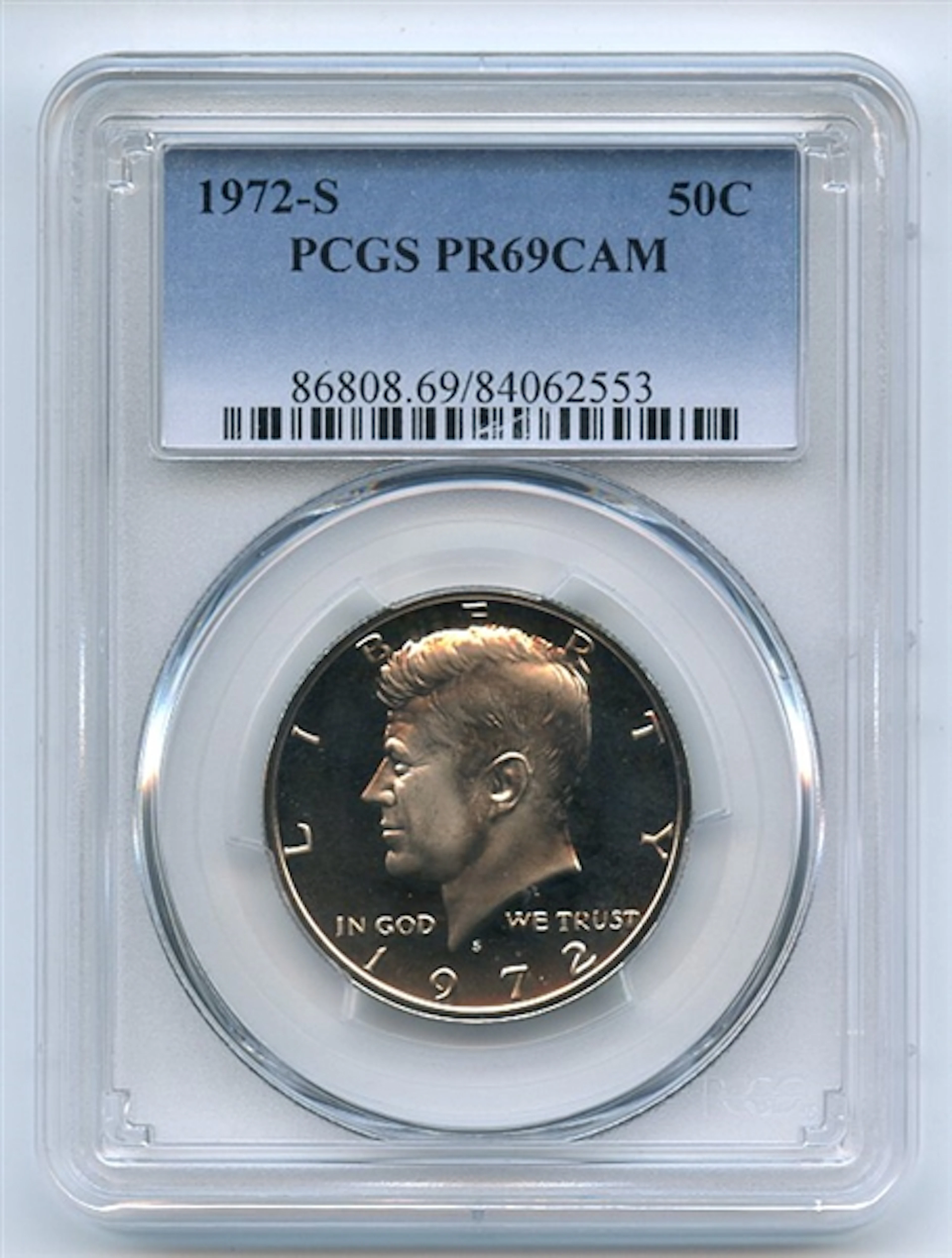 1972 S 50C Kennedy Half Dollar PCGS PR69CAM coin
