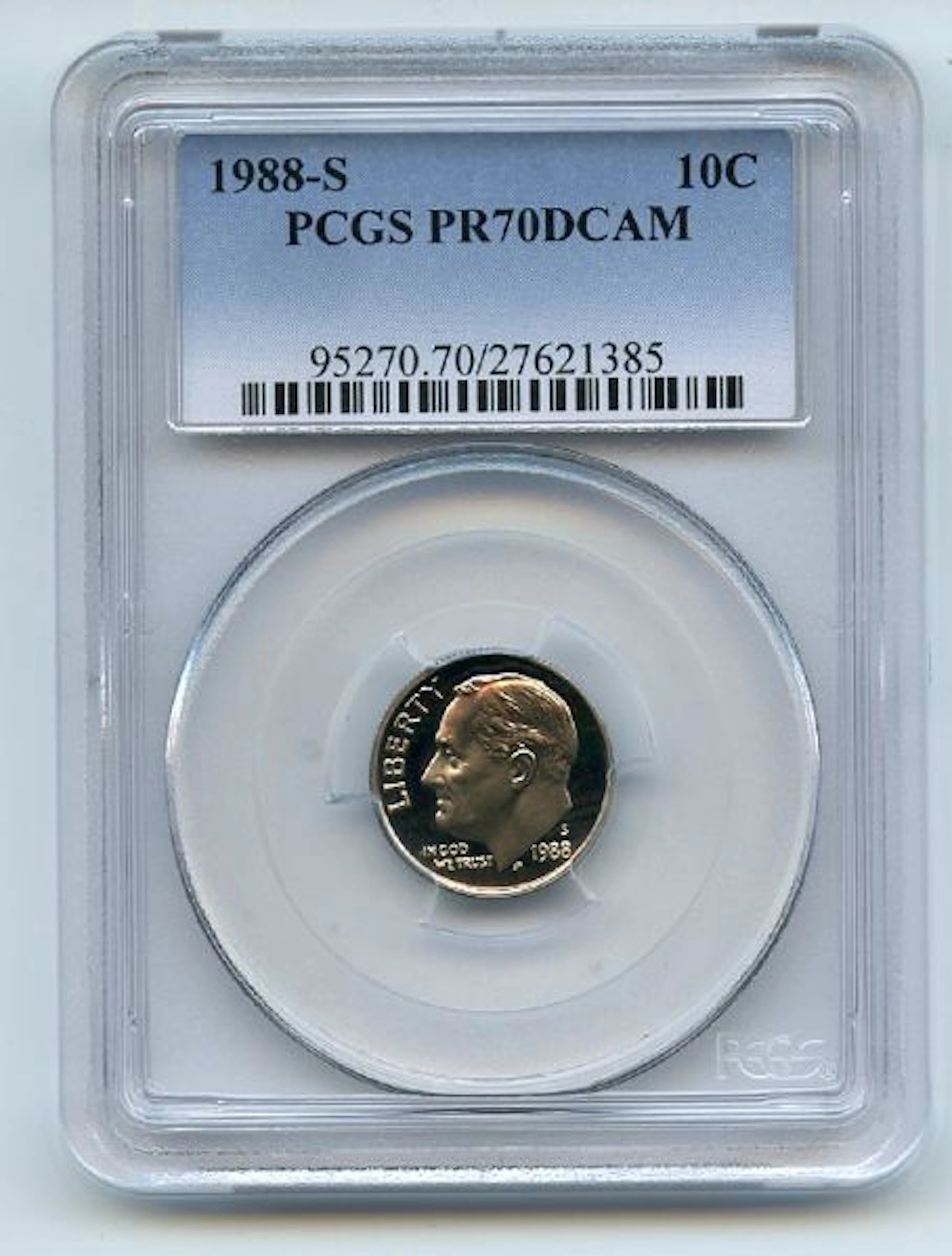 1988 S 10C Roosevelt Dime Proof PCGS PR70DCAM coin