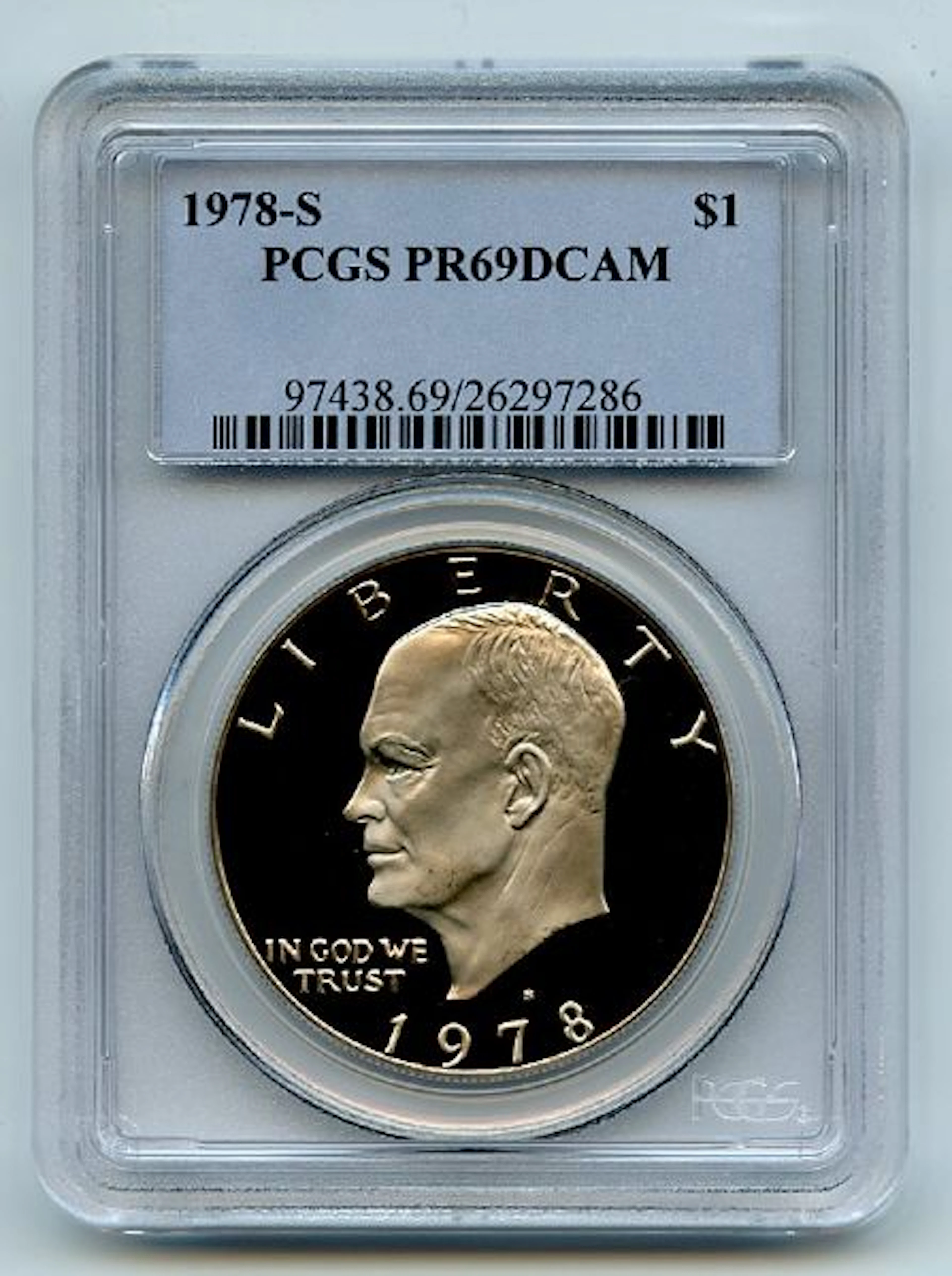 1978 S $1 Ike Eisenhower Dollar Proof PCGS PR69DCAM coin
