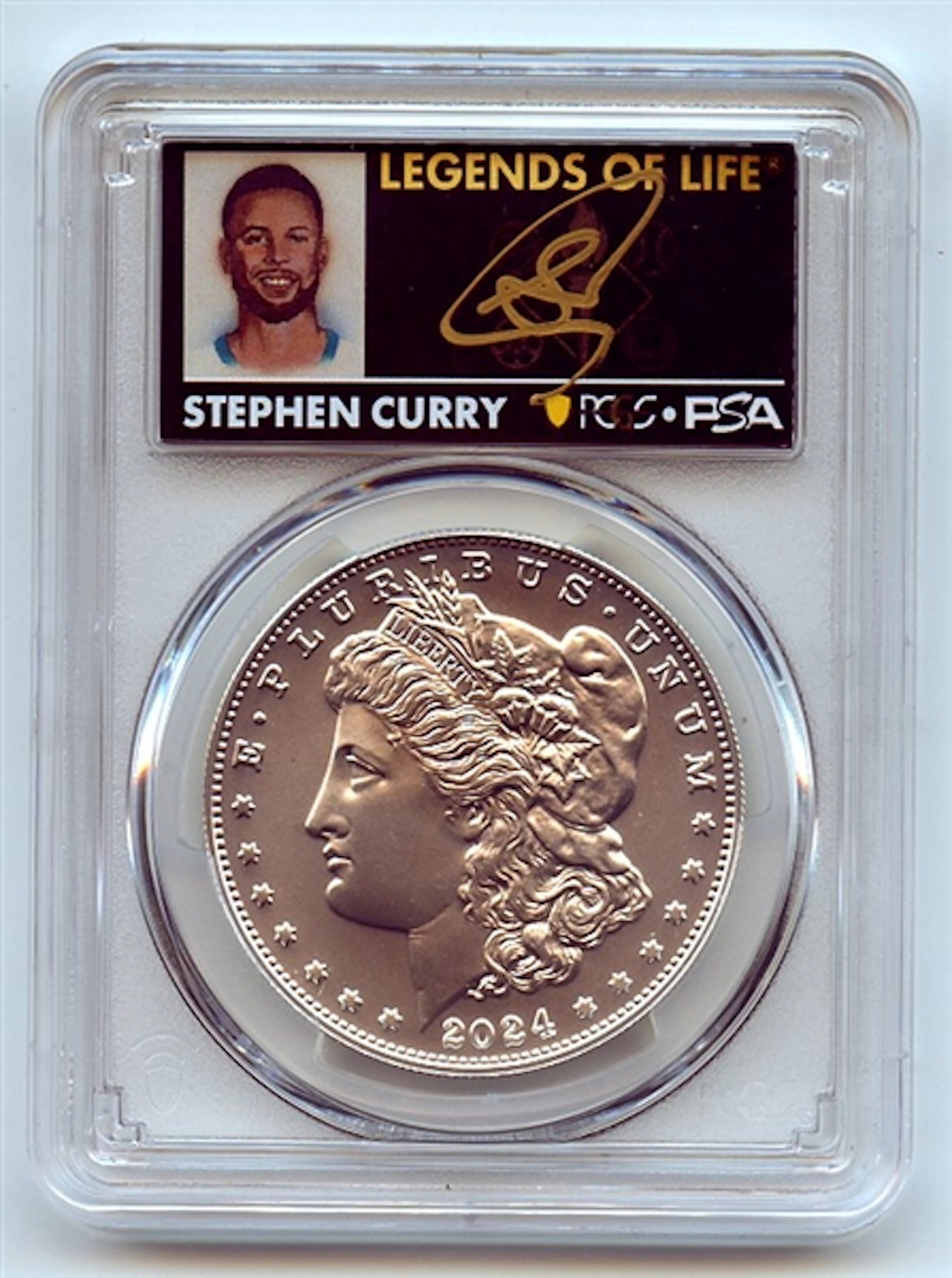 2024 $1 Silver Morgan Dollar PCGS MS70 FS Legends of Life Stephen Curry coin