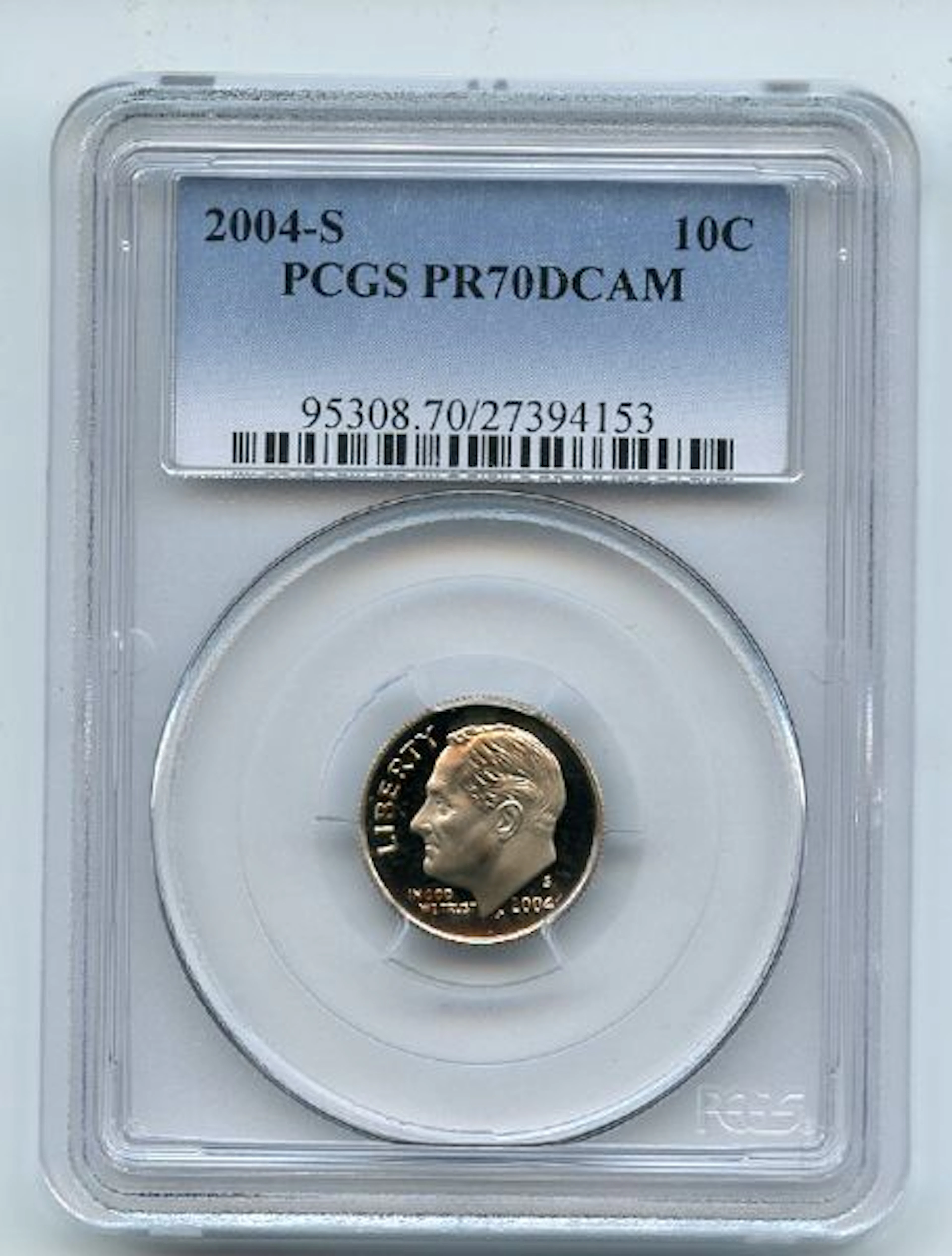 2004 S 10C Roosevelt Dime PCGS PR70DCAM coin