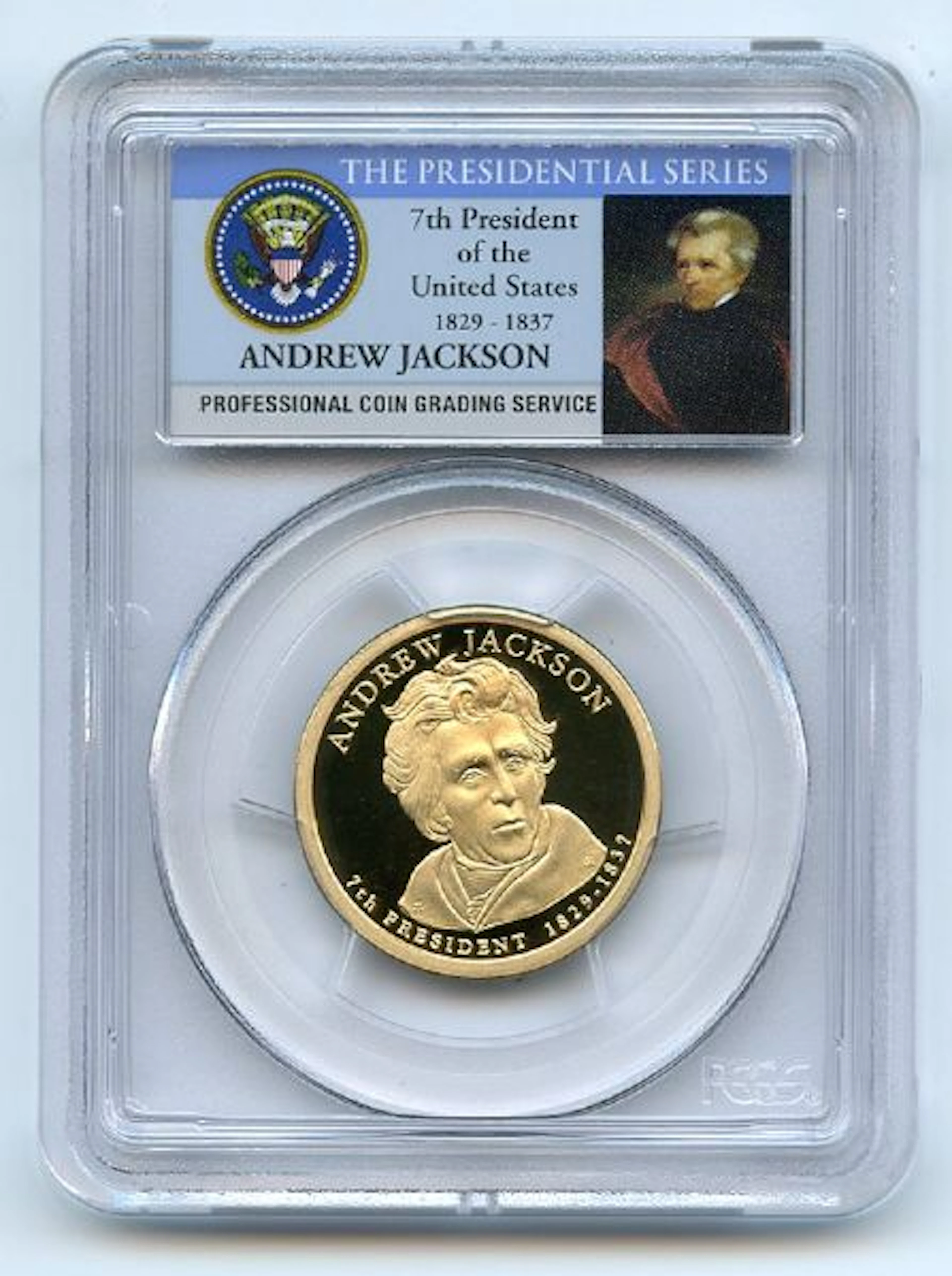 2008 S $1 Andrew Jackson Dollar PCGS PR70DCAM coin