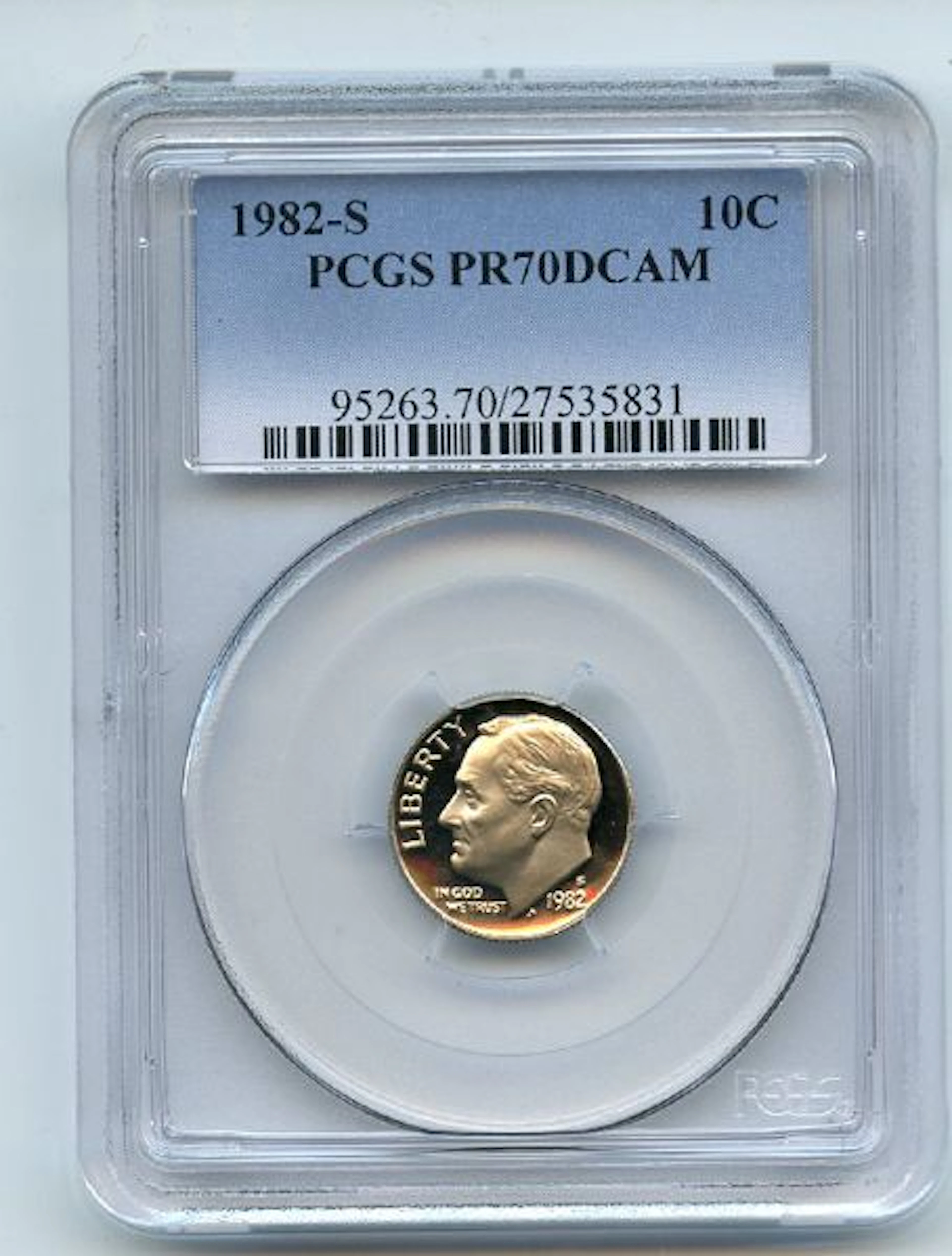 1982 S 10C Roosevelt Dime Proof PCGS PR70DCAM coin