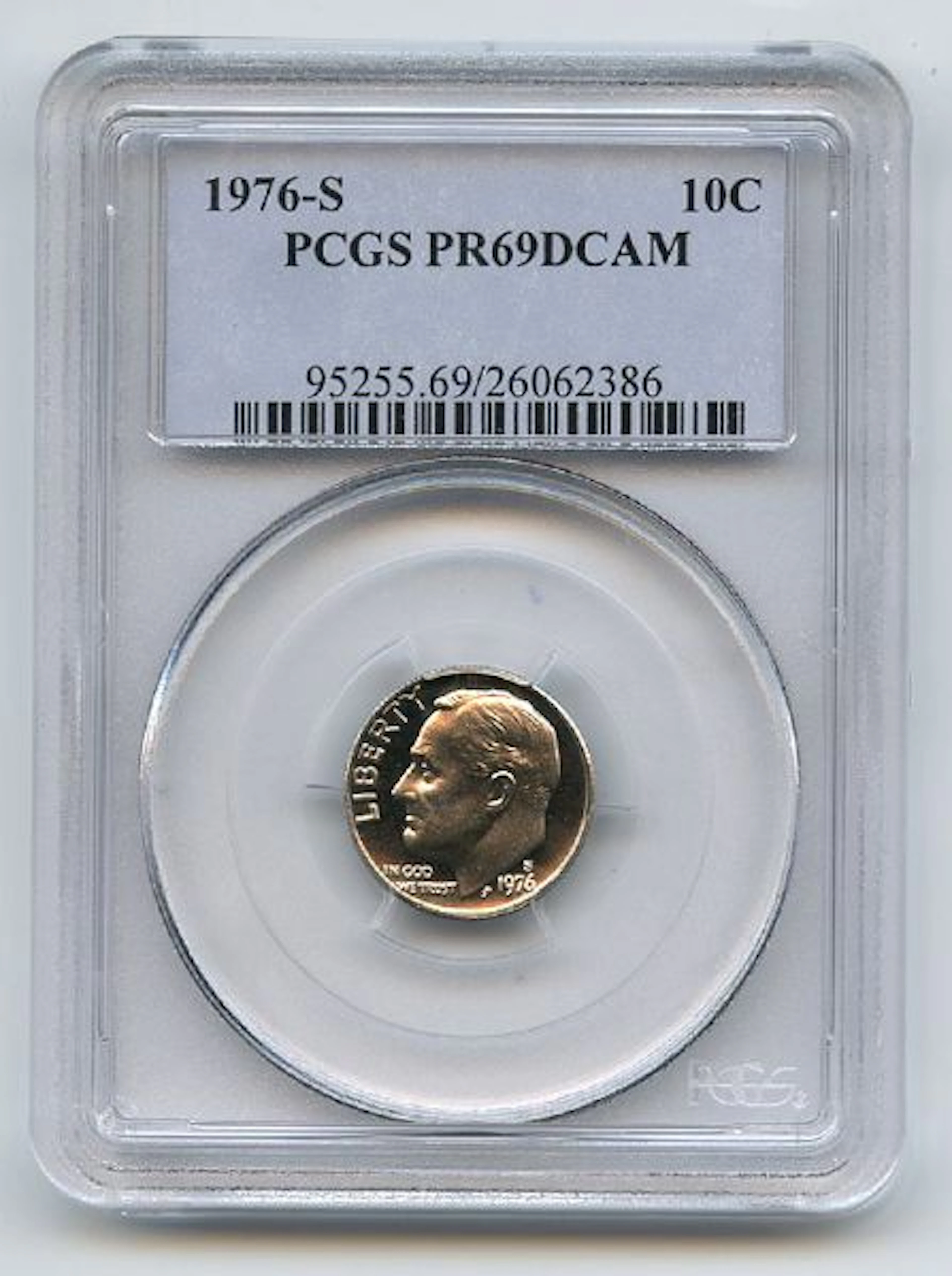1976 S 10C Roosevelt Dime Proof PCGS PR69DCAM coin