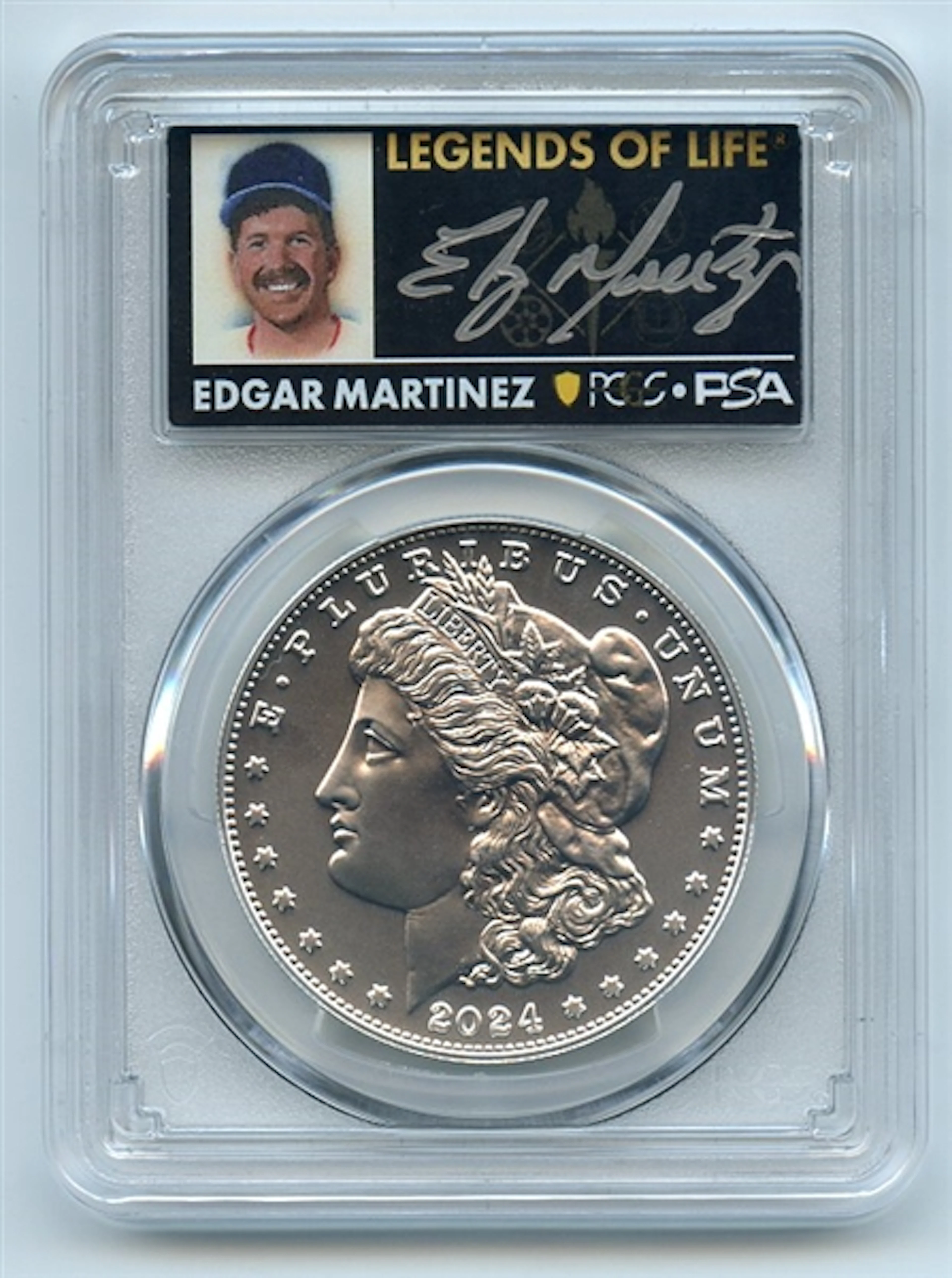 2024 $1 Silver Morgan Dollar PCGS MS70 FS Legends of Life Edgar Martinez coin