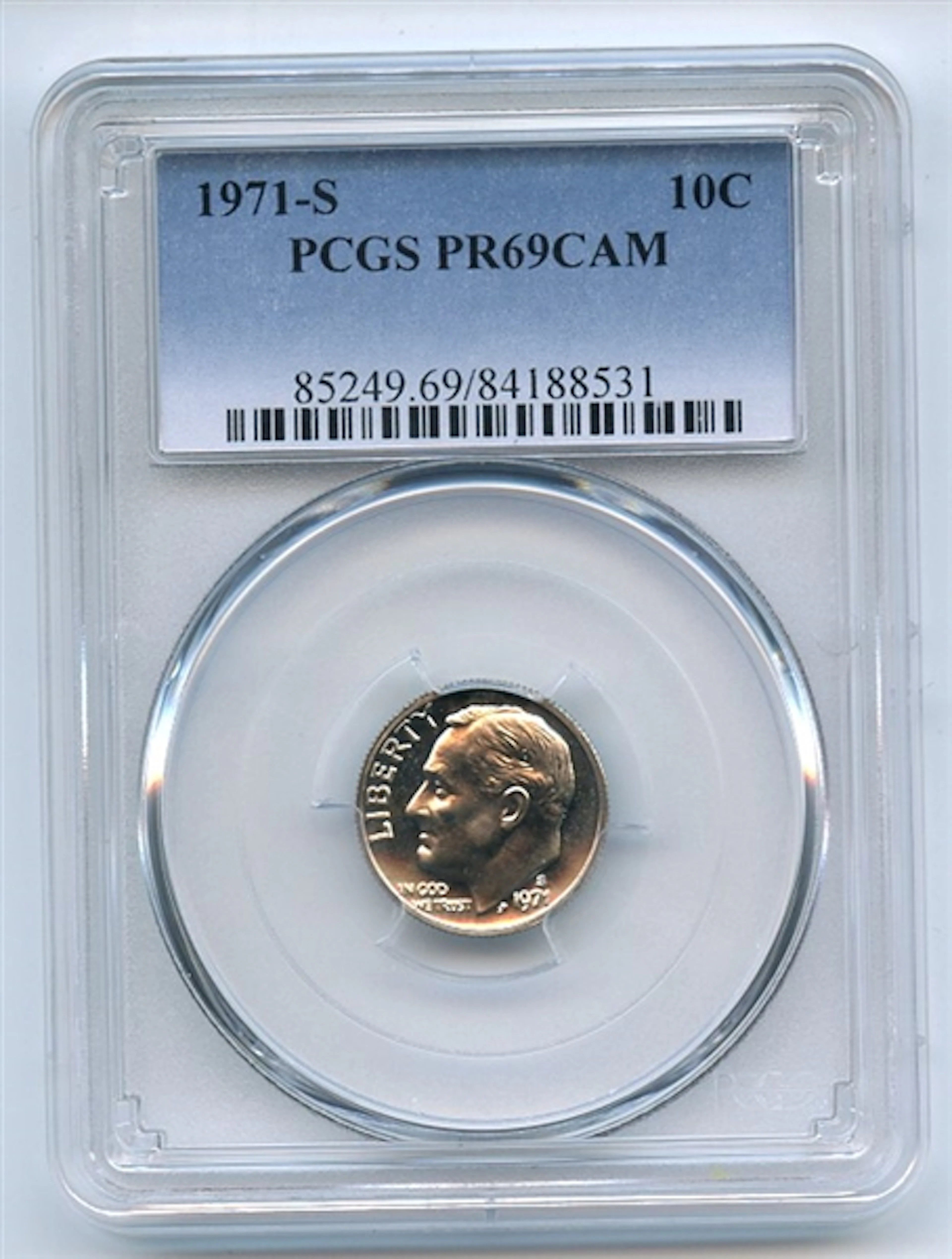 1971 S 10C Roosevelt Dime PCGS PR69CAM coin