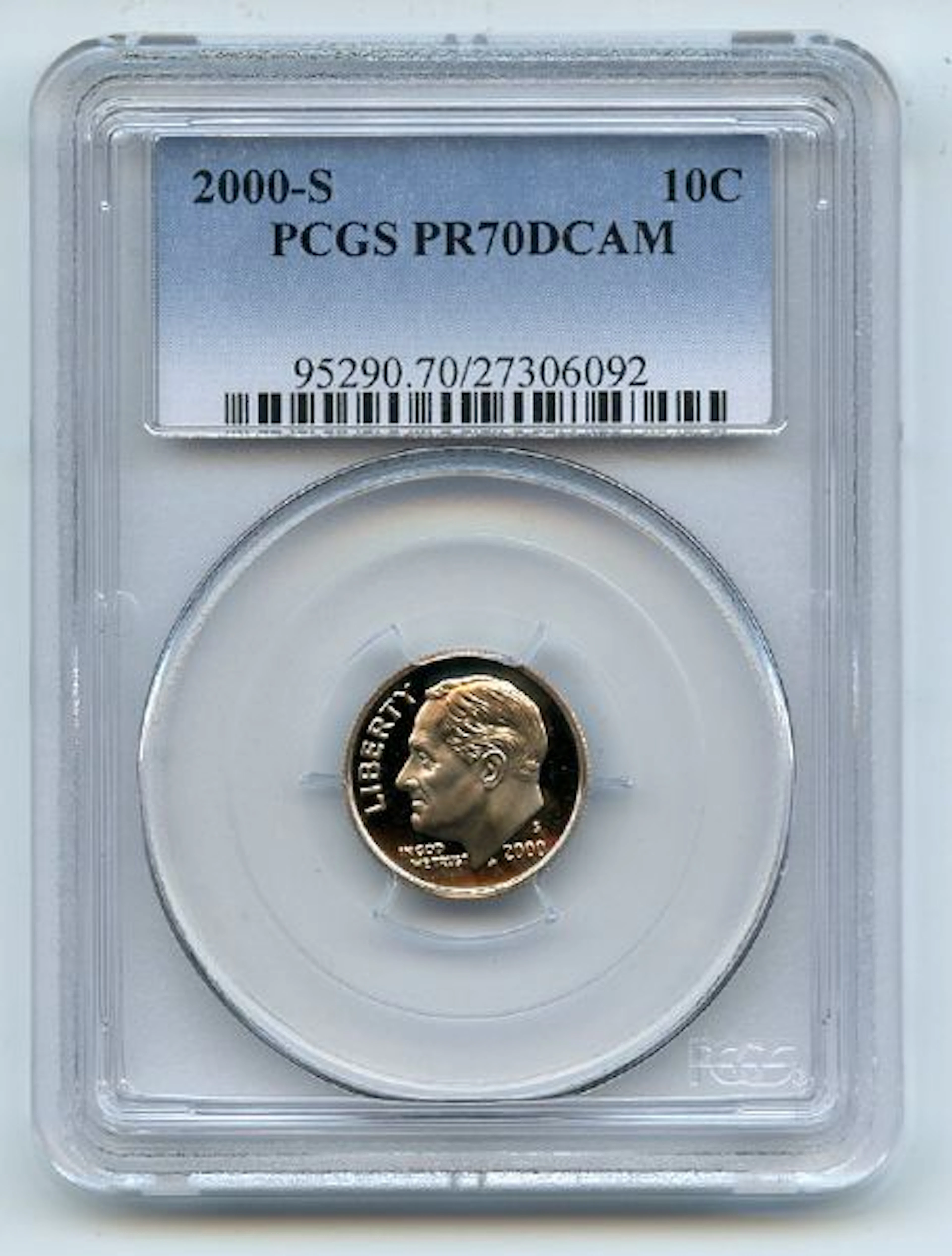 2000 S 10C Roosevelt Dime PCGS PR70DCAM coin