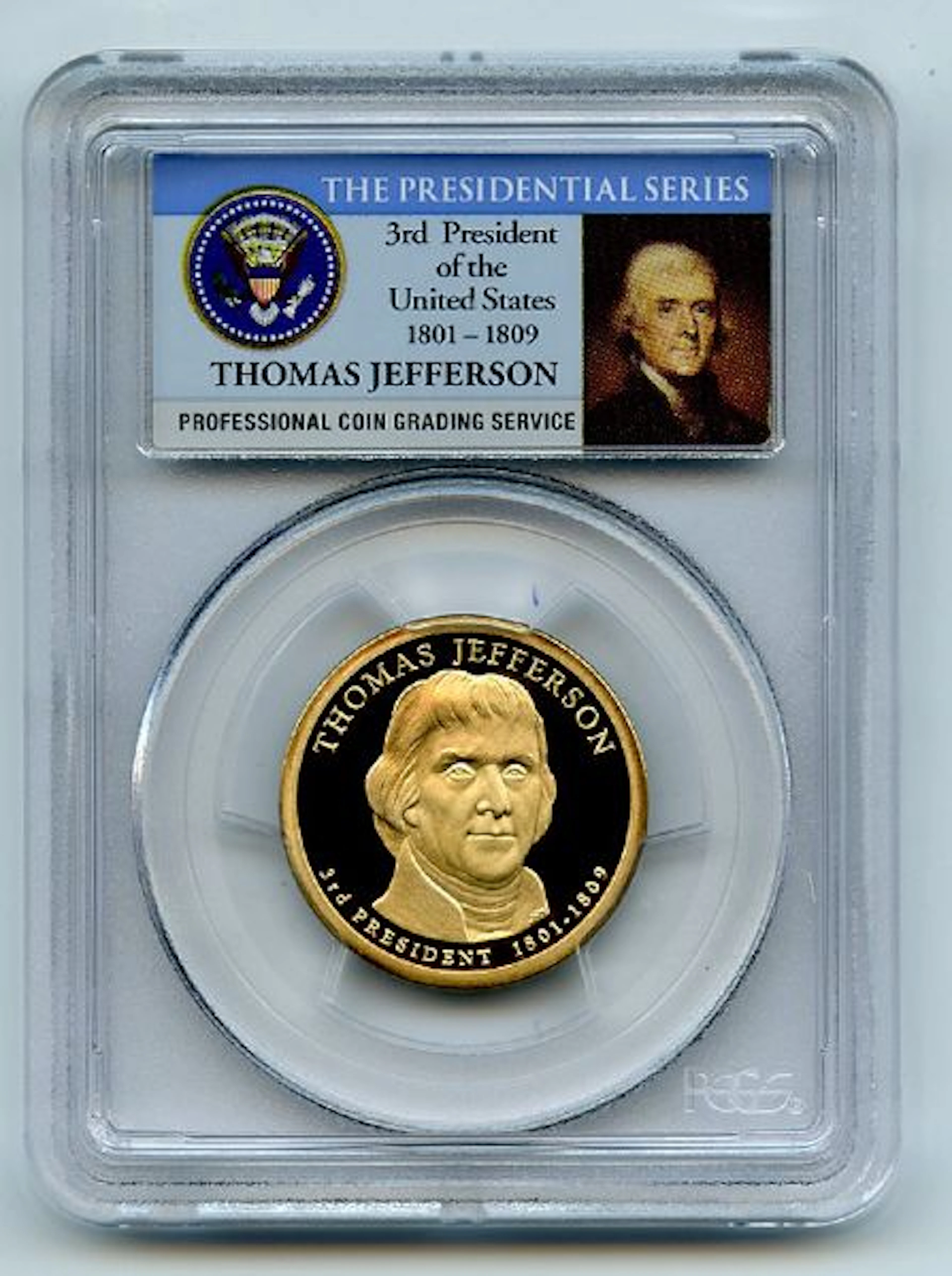 2007 S $1 Thomas Jefferson Dollar PCGS PR70DCAM coin