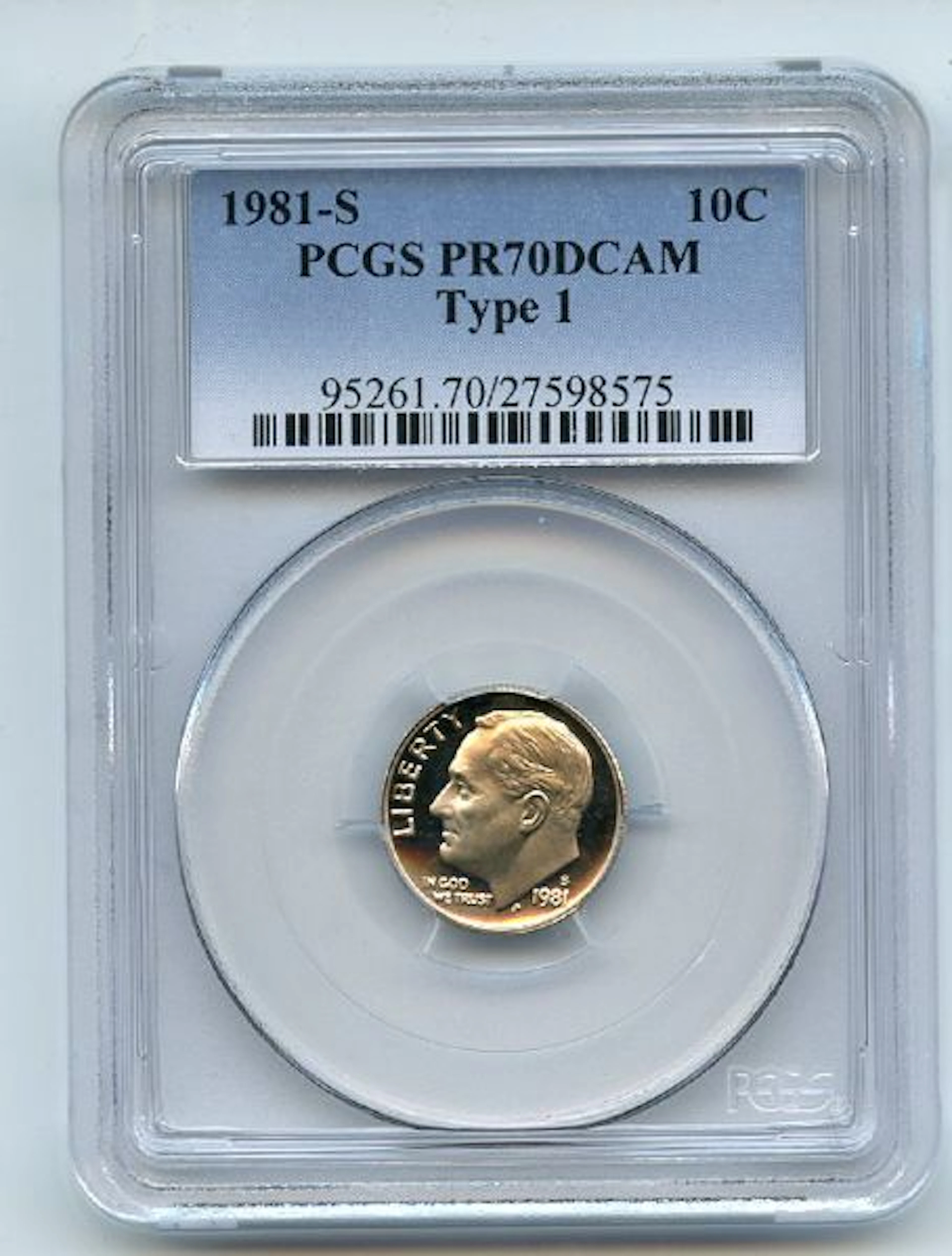 1981 S 10C Roosevelt Dime Proof PCGS PR70DCAM coin