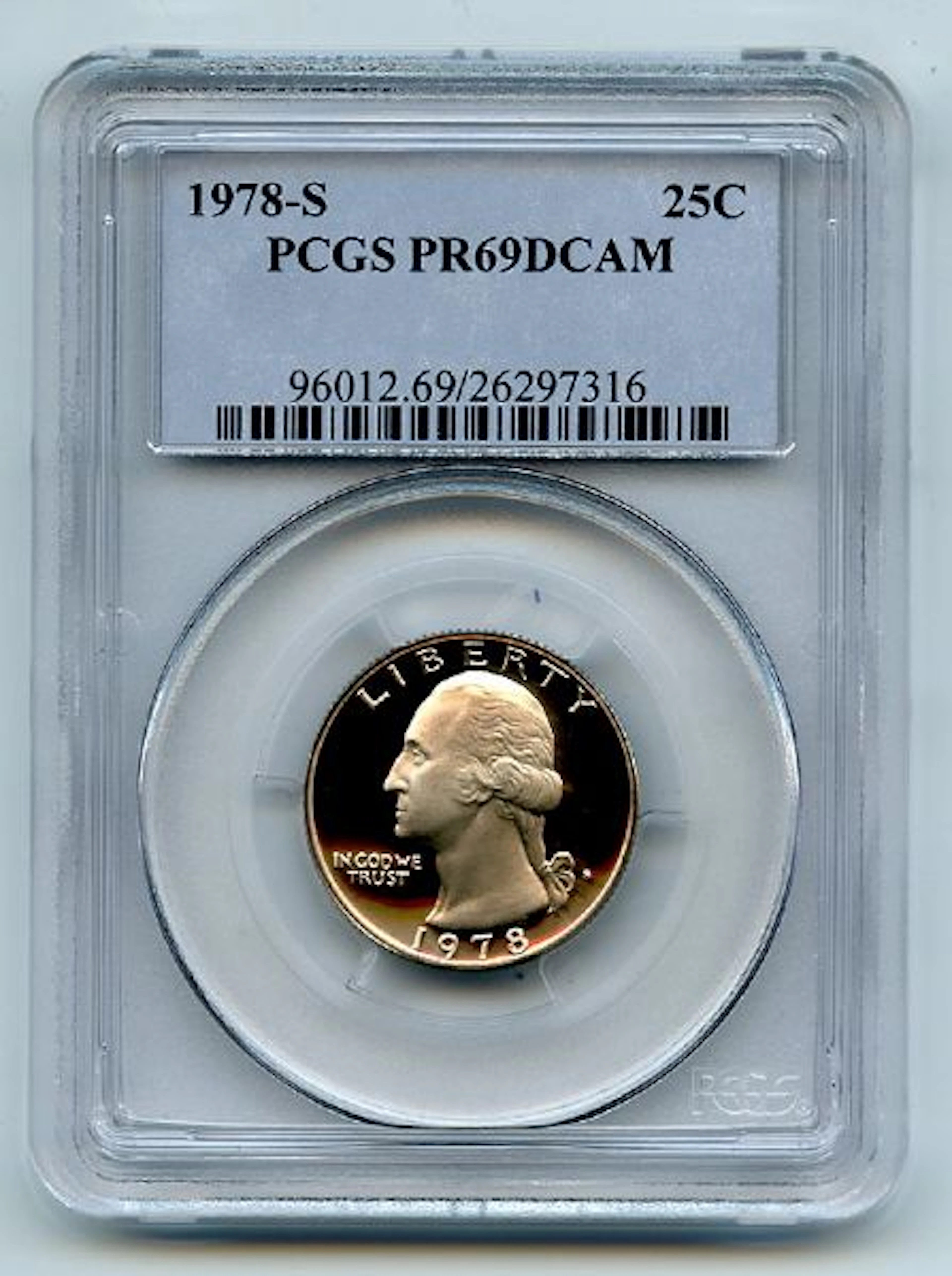 1978 S 25C Washington Quarter Proof PCGS PR69DCAM coin