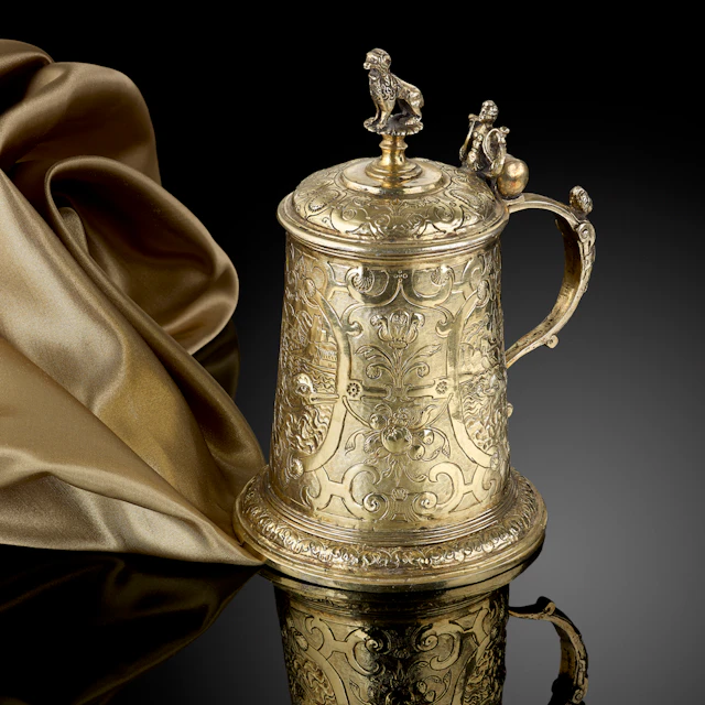A silver gilt Renaissance Tankard