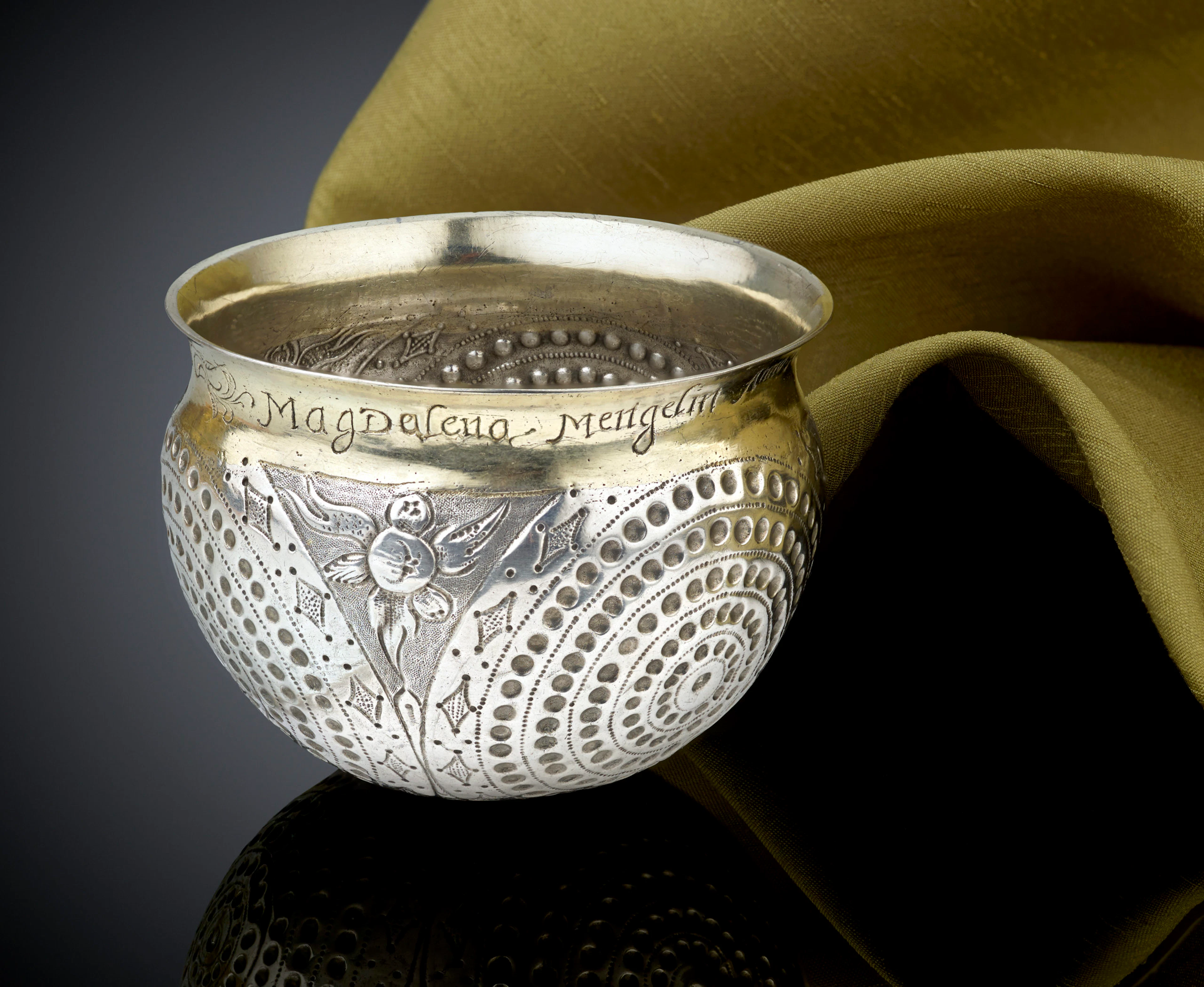 Silver and Parcel Gilt Nuremberg Bratina/Tumbler Cup c.1630