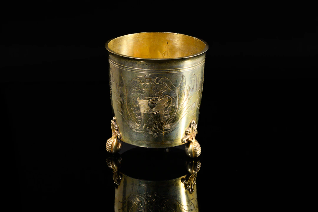 A silver gilt Russian beaker, unmarked c.1680