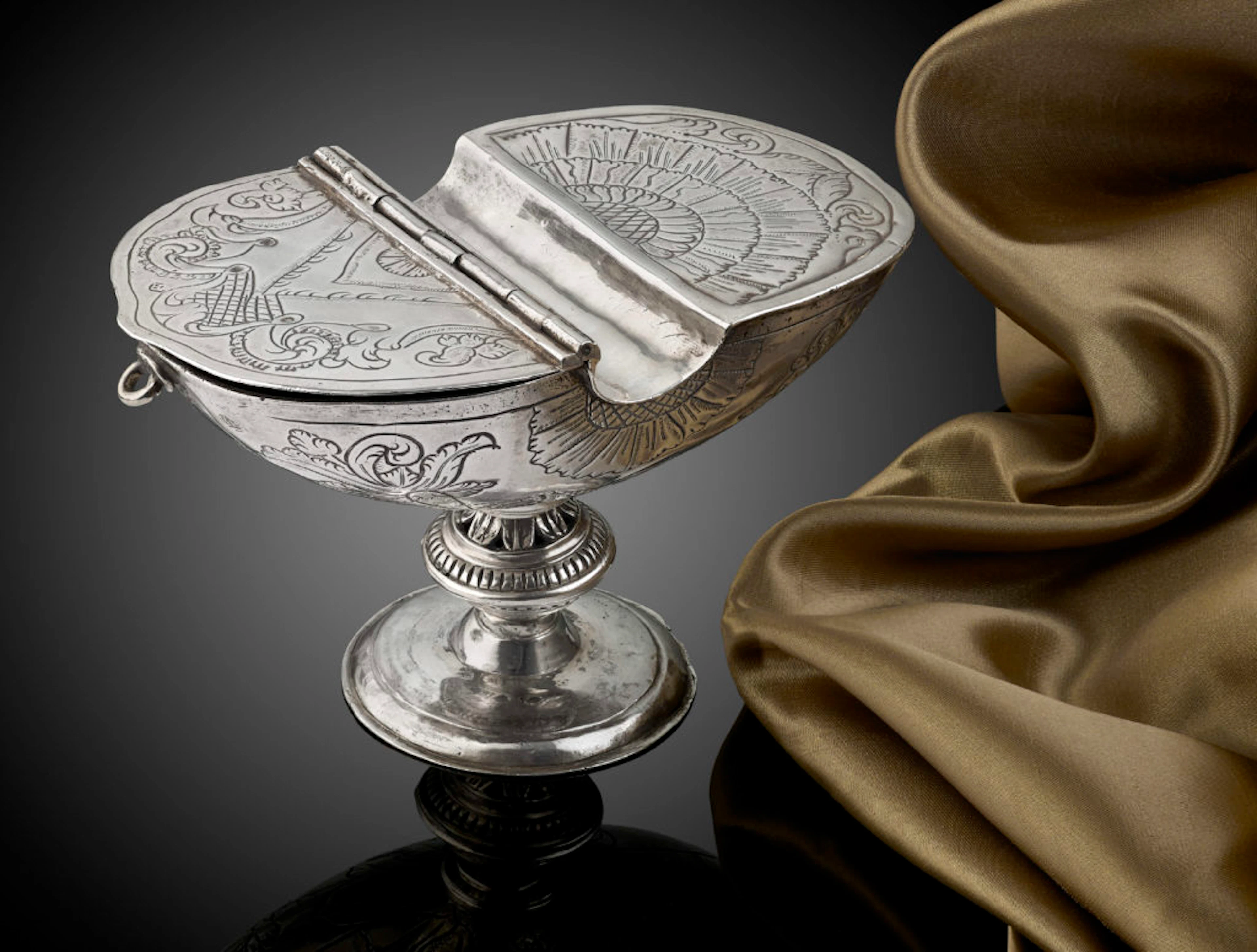 A rare Silver Incense Boat Spanish Colonial c.1680