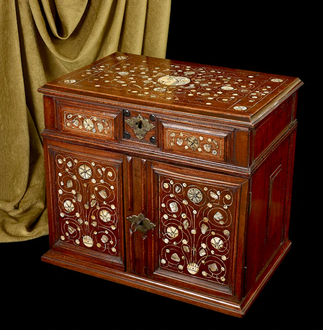 A Walnut table cabinet, English c.1670