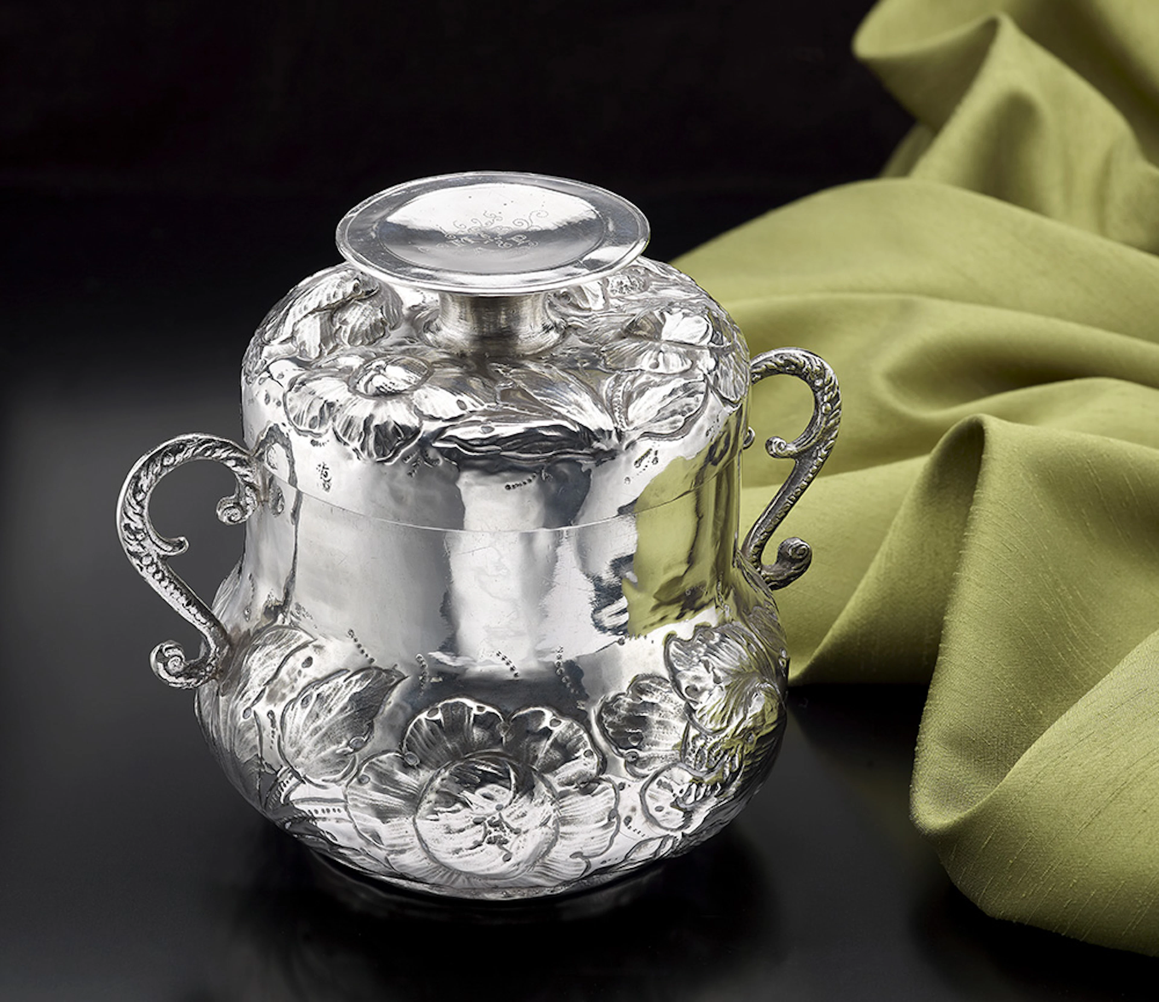 Pear Shaped Charles II Caudle Cup and Cover