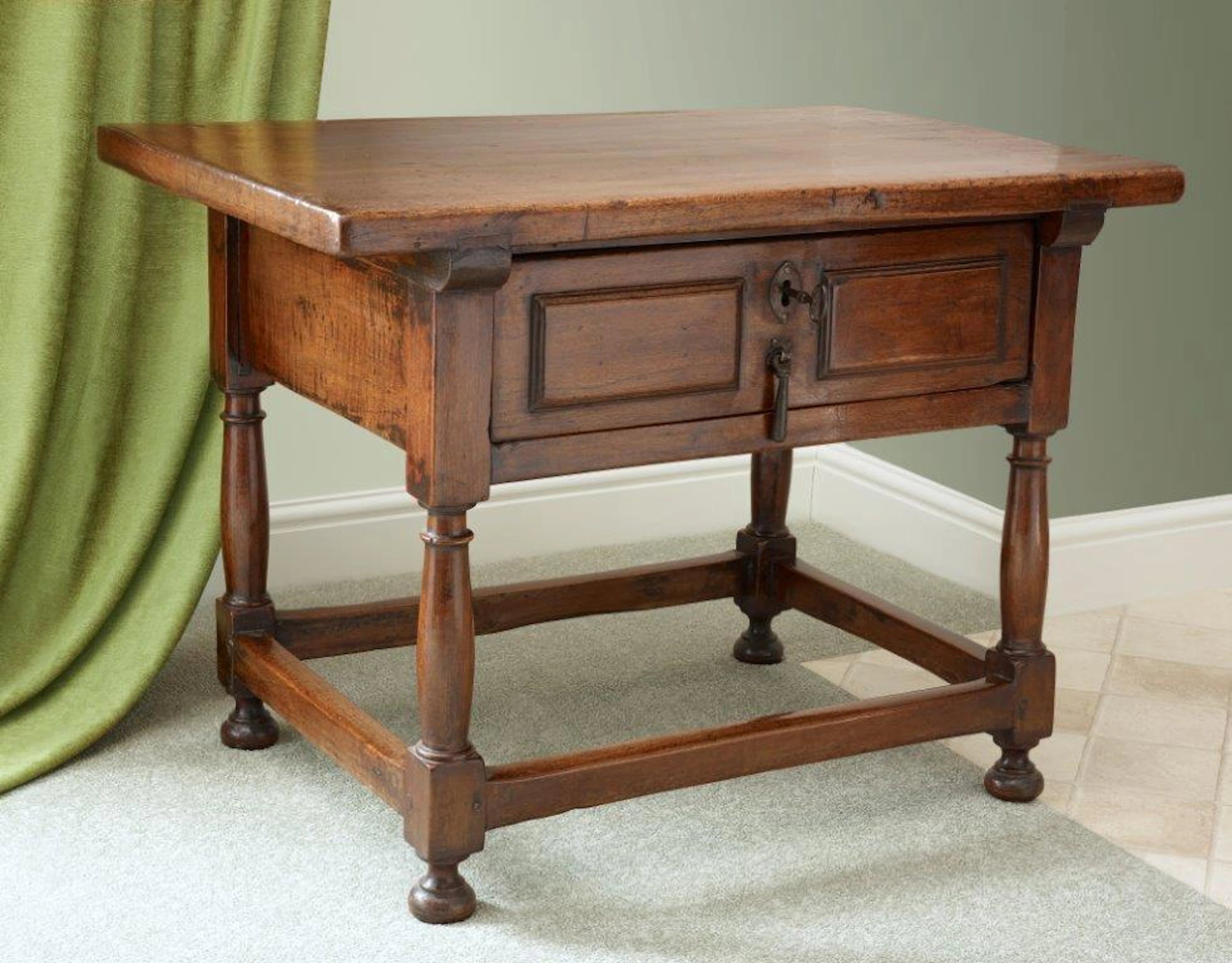 17th Century Spanish Walnut Side Table