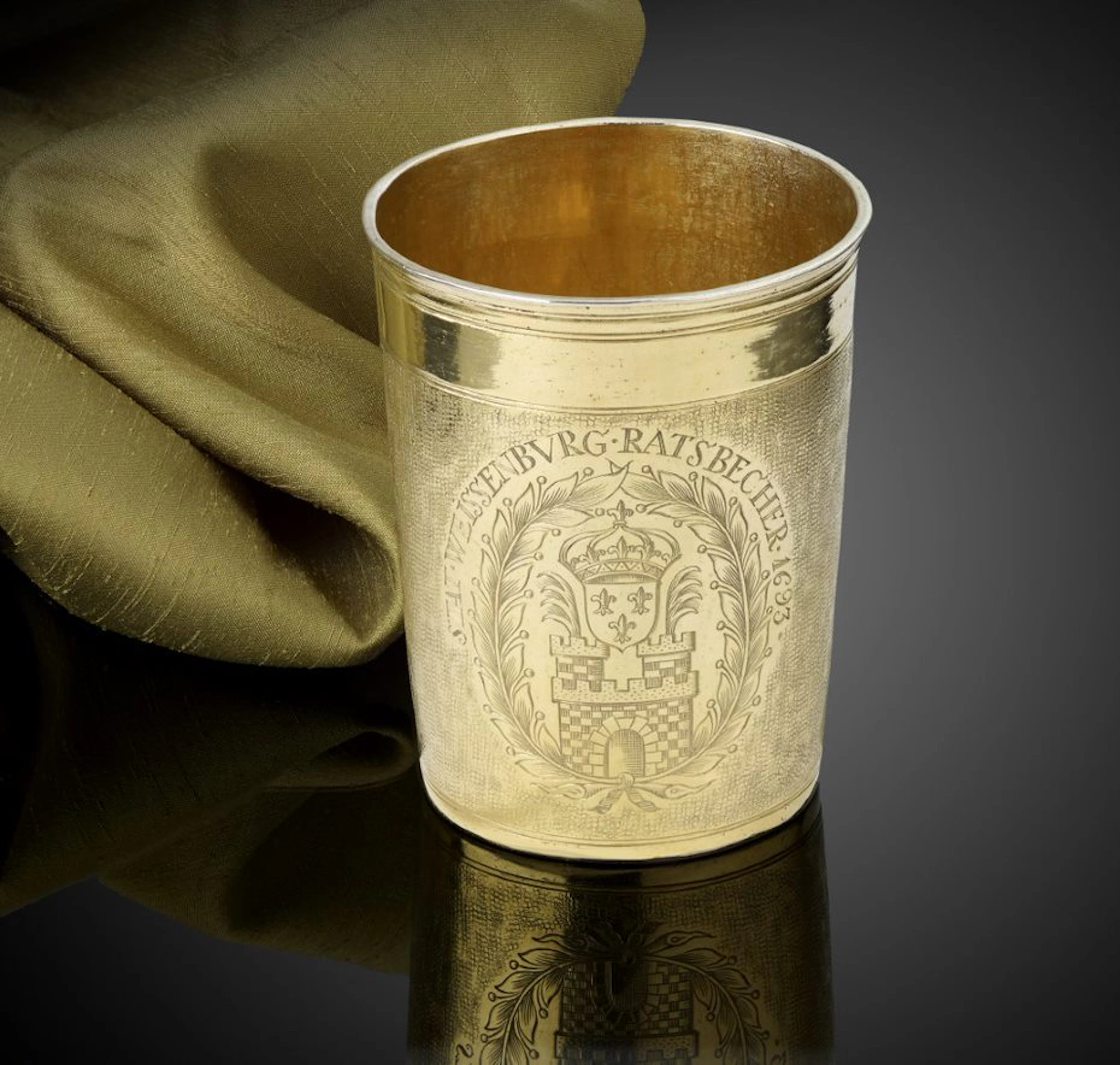 A Silver Gilt Strasbourg ‘Magistrate’s Beaker’ 1693