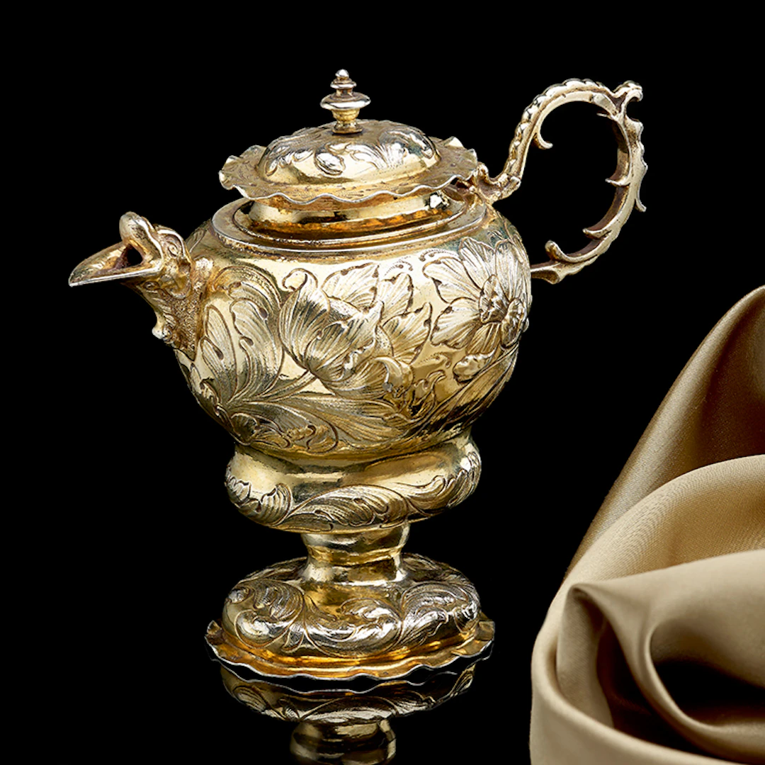 Rare German Silver Gilt Ewer (1659 to 1663 German)