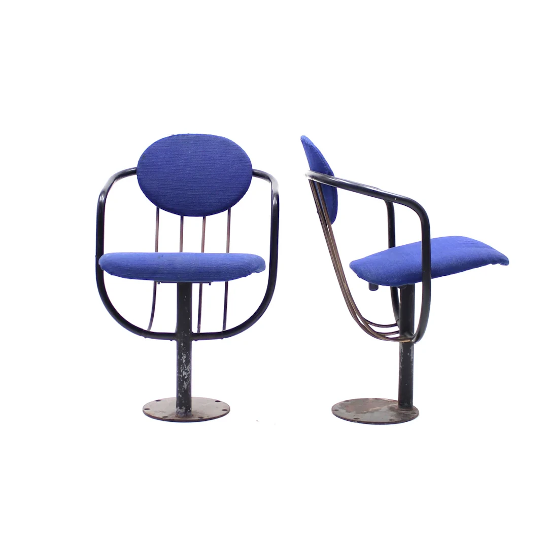 Poul Henningsen, pair of foldable theatre chairs for the Betty Nansen