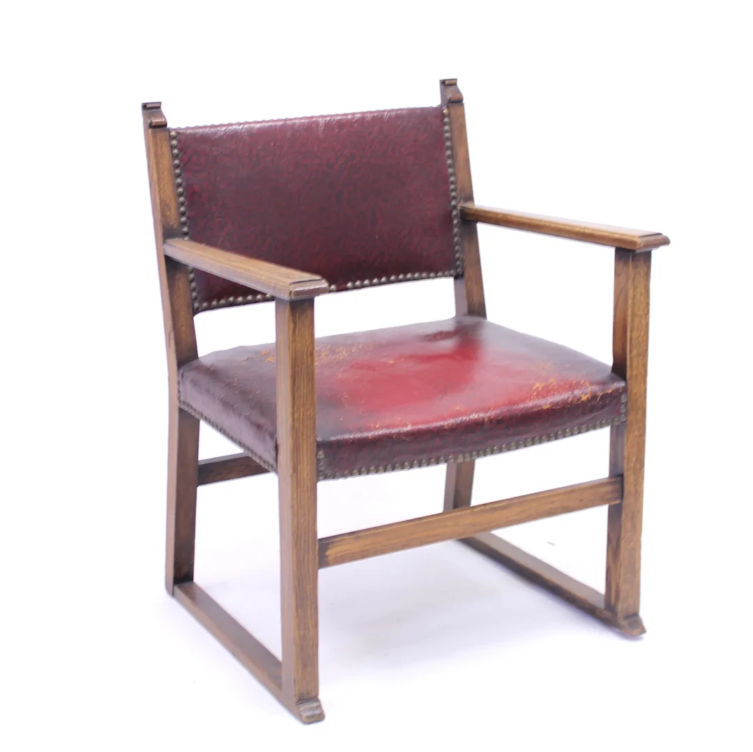 Oak fireside chair attributed to Adolf Loos, 1930s