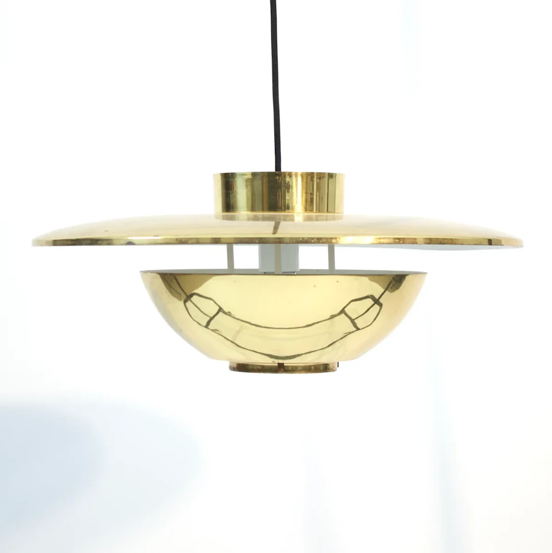 Swedish brass ceiling lamp, attributed to Boréns, 1960s
