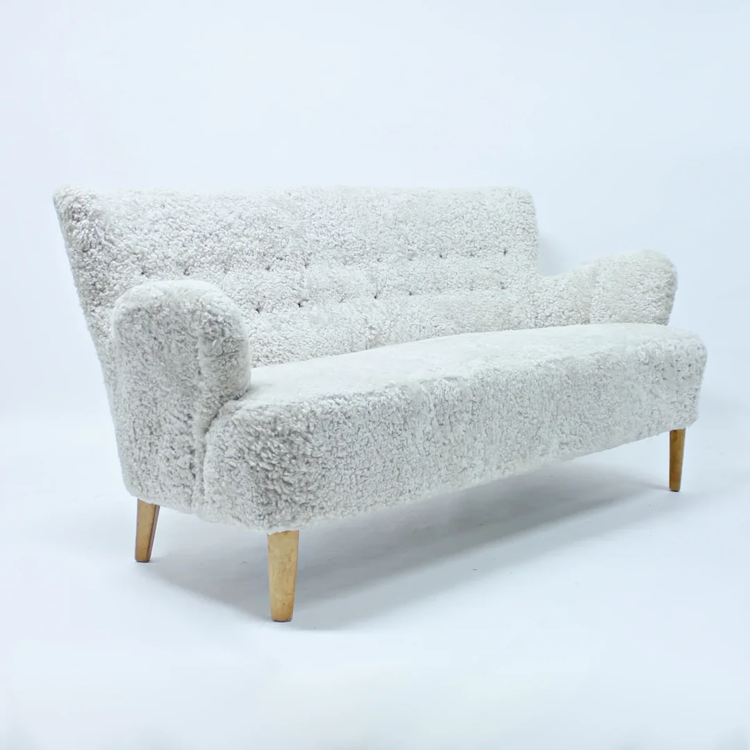 Swedish Modern, Sheep skin sofa, 1940s