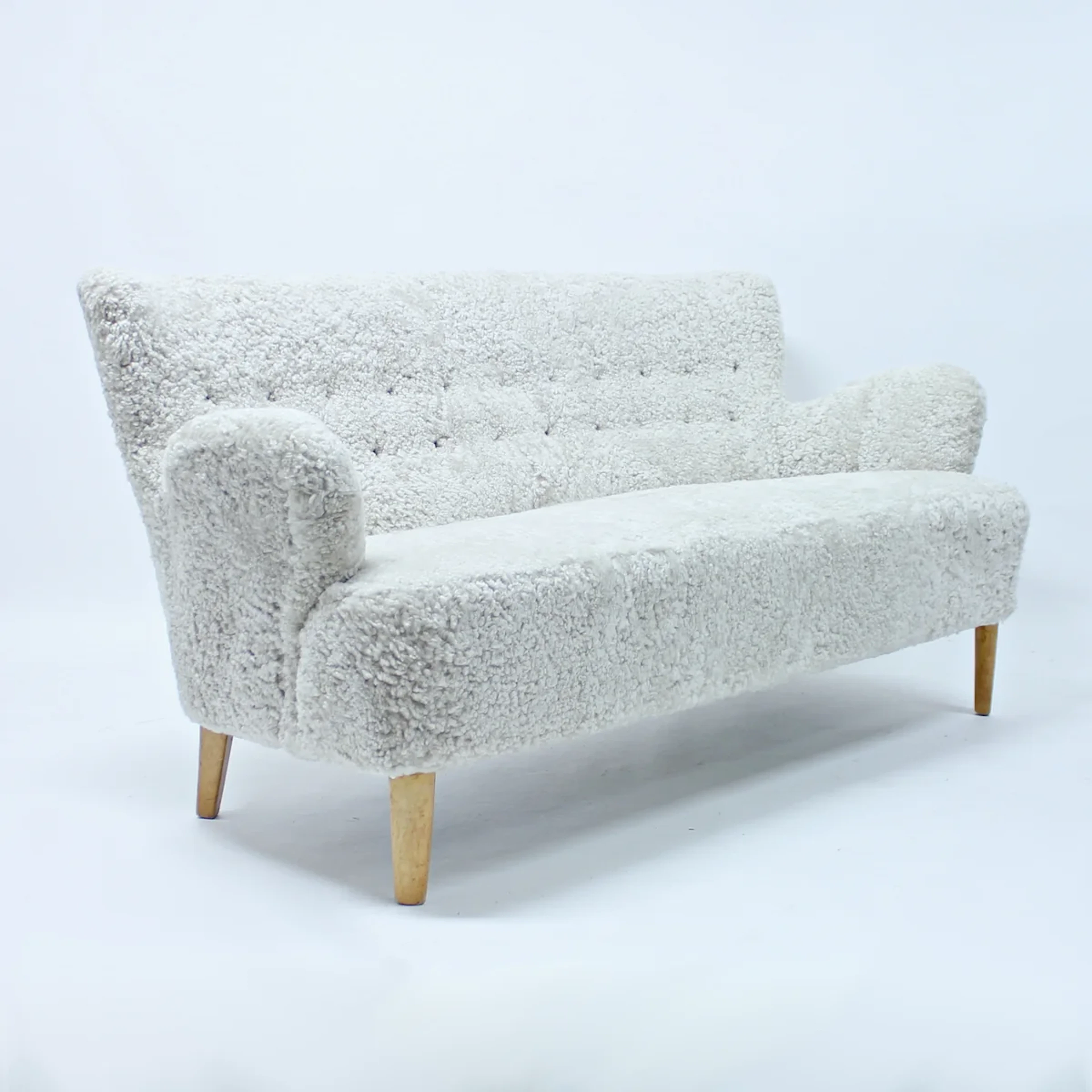 Swedish Modern, Sheep skin sofa, 1940s