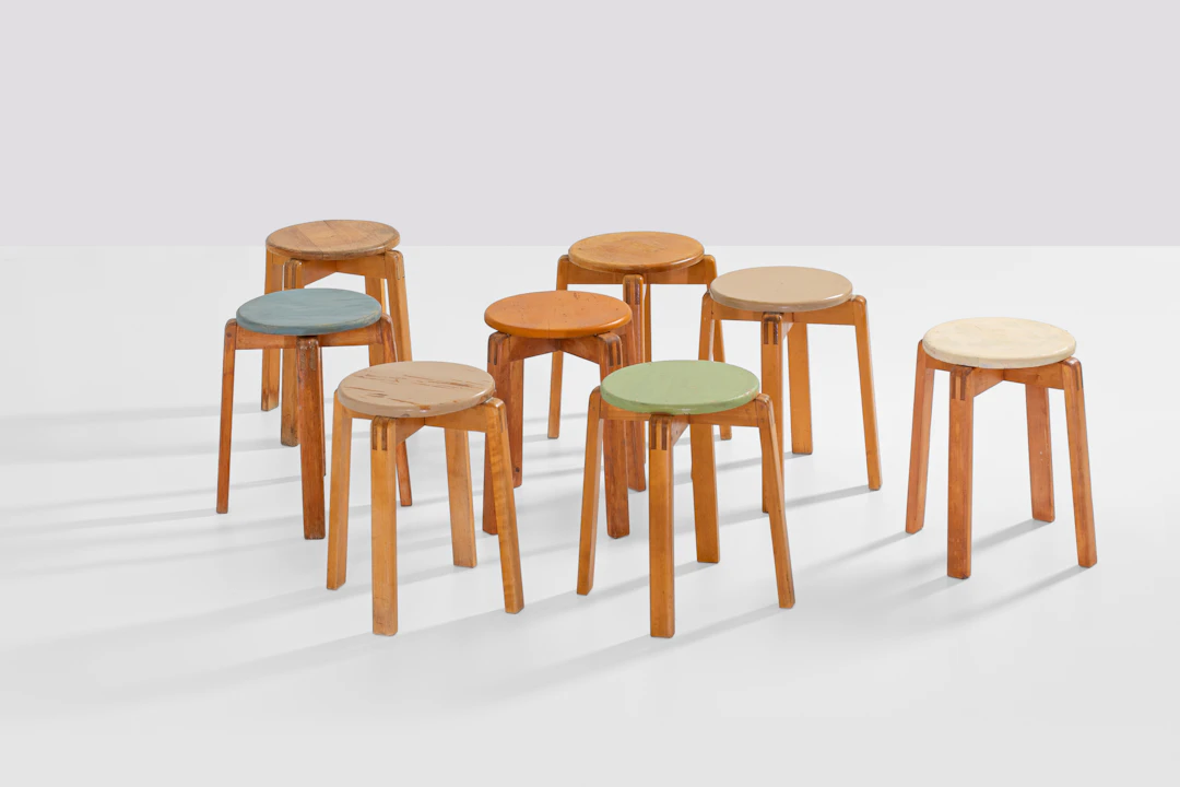 xx Carl-Gustaf Wilhelm Hiort af Ornäs (1911-1996) Set of eight stools