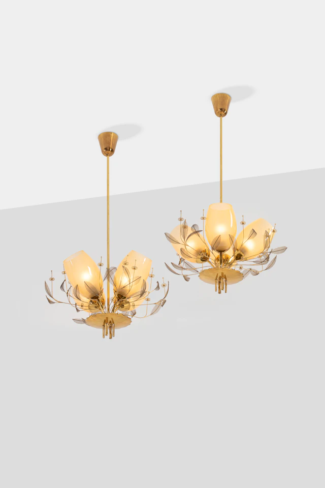 xx Paavo Tynell (1890-1973) Pair of ceiling lamps, model no. 9029/4