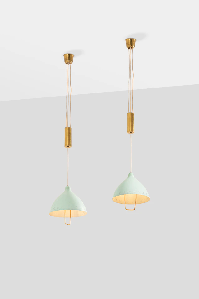 xx Lisa Johansson-Pape (1907-1989) Pair of ceiling lamps with counterweight