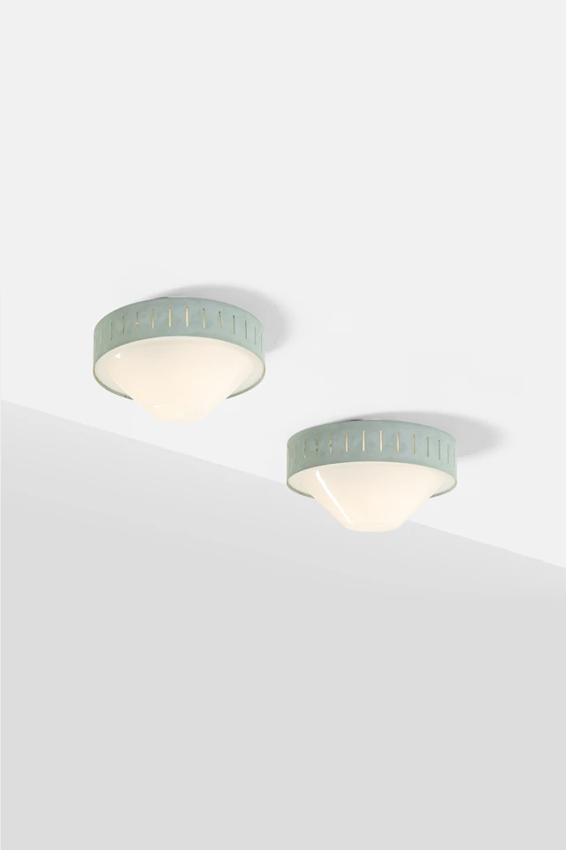 xx Finnish production (20th c.) Pair of ceiling lamps