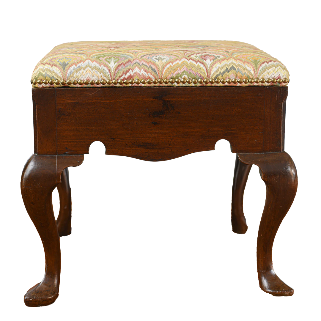 George II period walnut stool