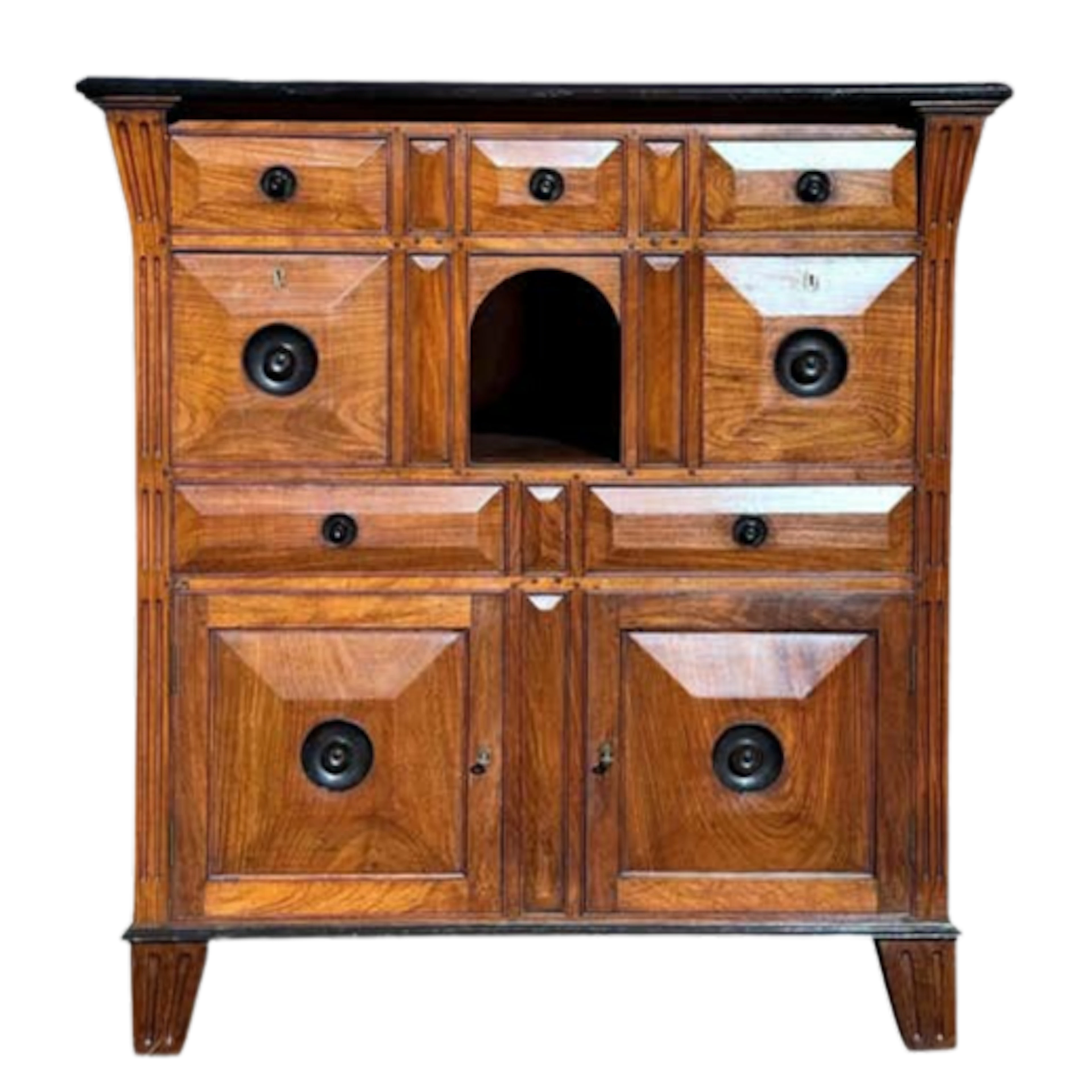 Rare 19th-Century Satinwood Rosewood Ebony Colonial Chest