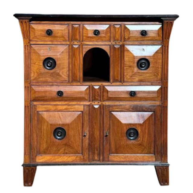 Rare 19th-Century Satinwood Rosewood Ebony Colonial Chest