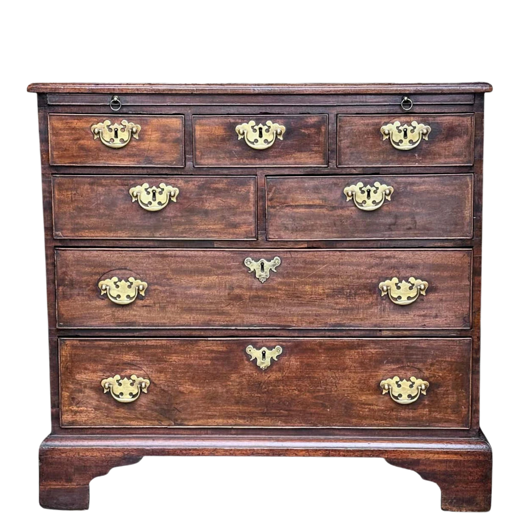 Small George III Mahogany Bachelor’s Chest With Brushing Slide