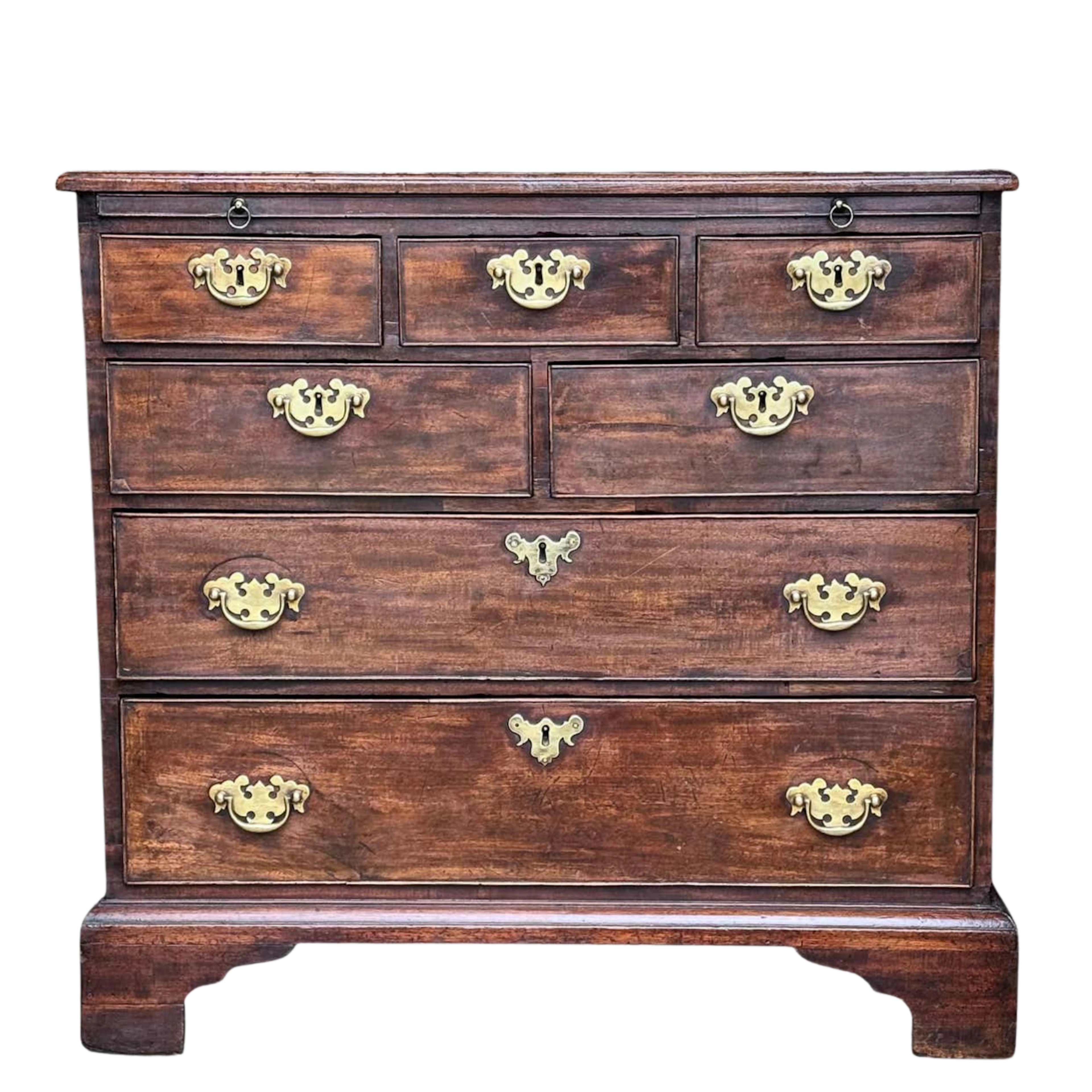 Small George III Mahogany Bachelor’s Chest With Brushing Slide