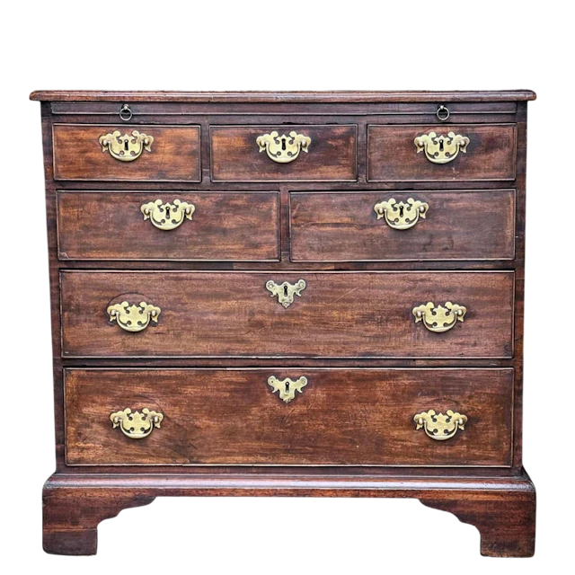 Small George III Mahogany Bachelor’s Chest With Brushing Slide