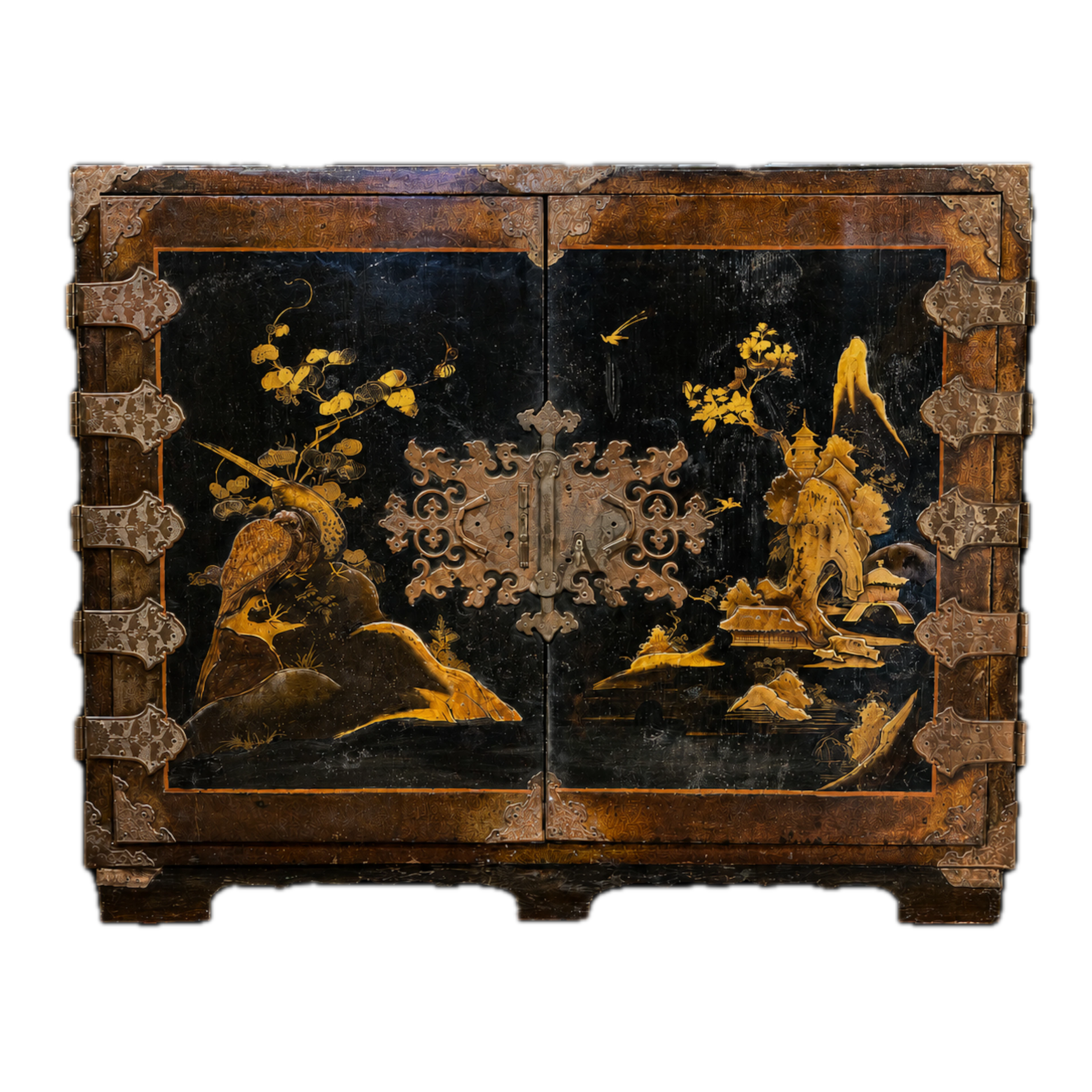 18th Century Chinoiserie Lacquer Cabinet